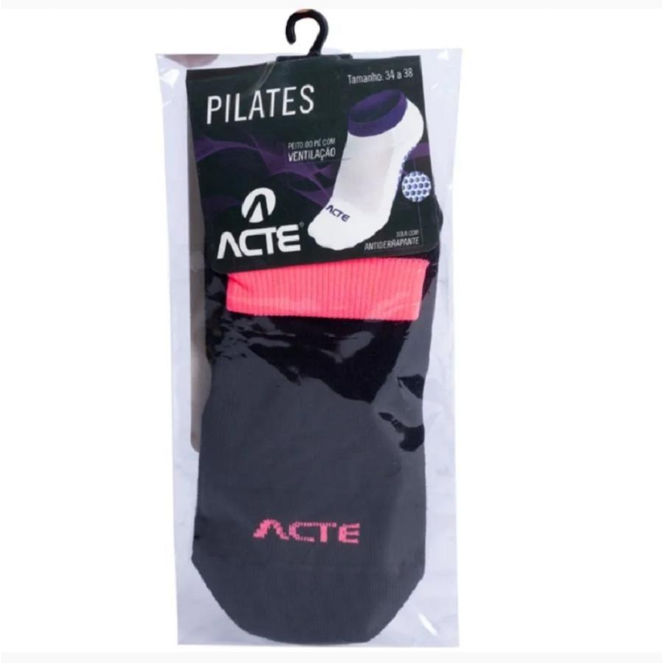 Meias para Pilates Acte Sports F3-Pr - Tam 34-38 - Par - Unissex - Foto 4