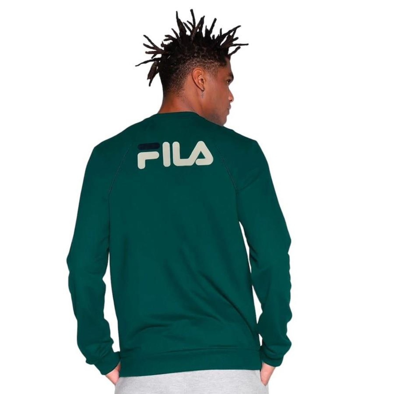 Blusão de Moletom sem Capuz Fila Basic Letter - Masculino - Foto 2