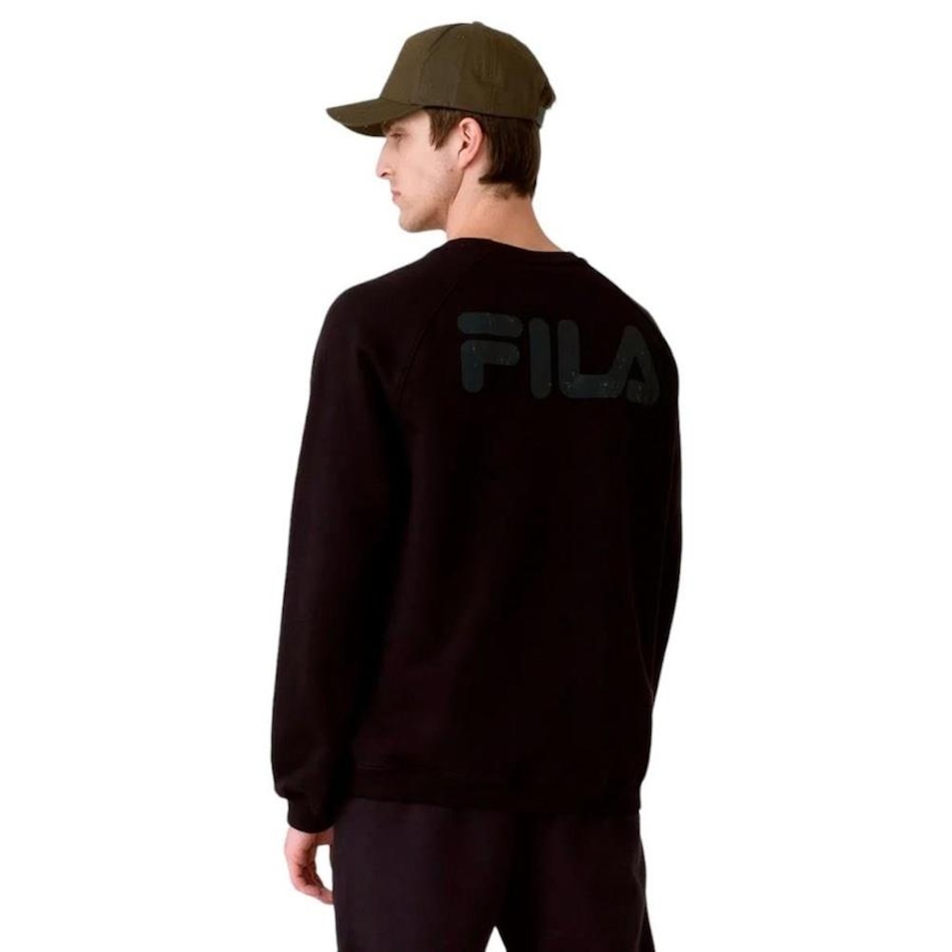 Blusão de Moletom sem Capuz Fila Basic Letter - Masculino - Foto 2