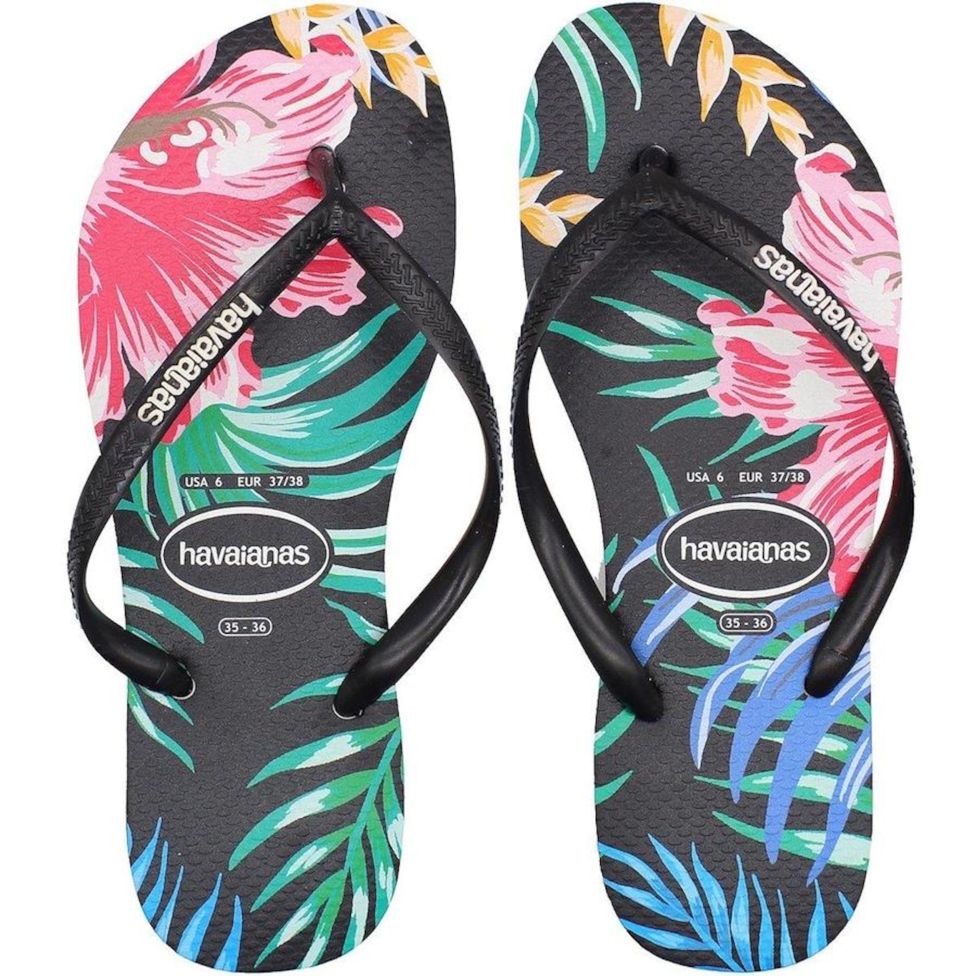 Chinelo Havaianas Slim Floral Tropical - Feminino - Foto 1