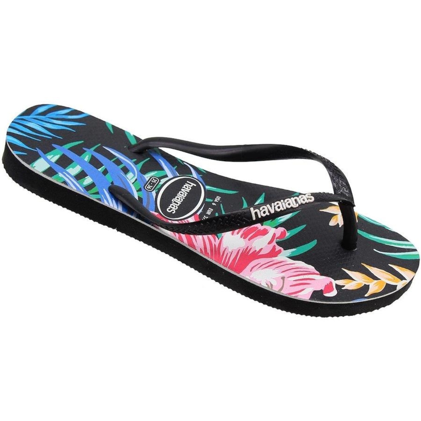 Chinelo Havaianas Slim Floral Tropical - Feminino - Foto 2