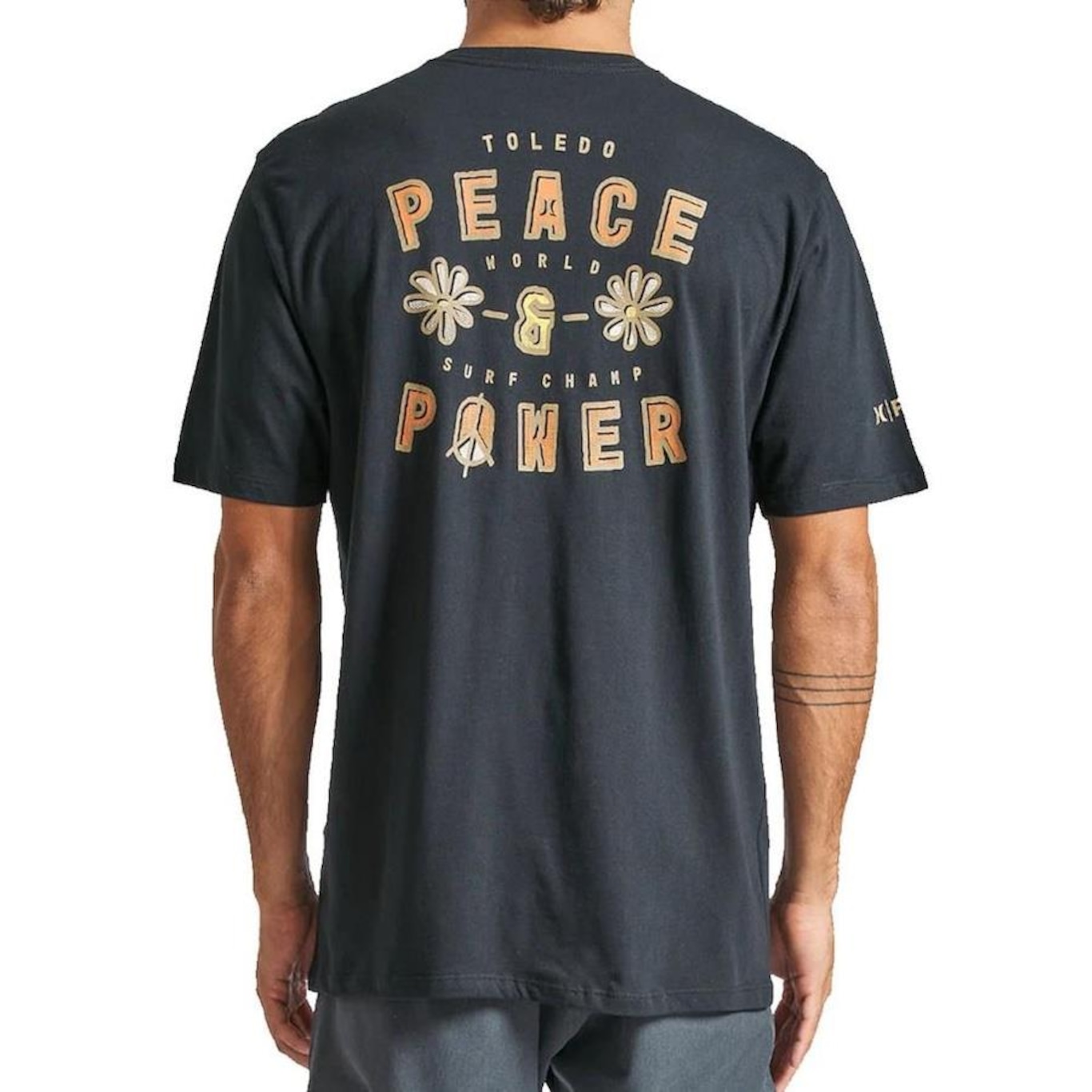 Camiseta Hurley Peace Power Preta - Foto 2