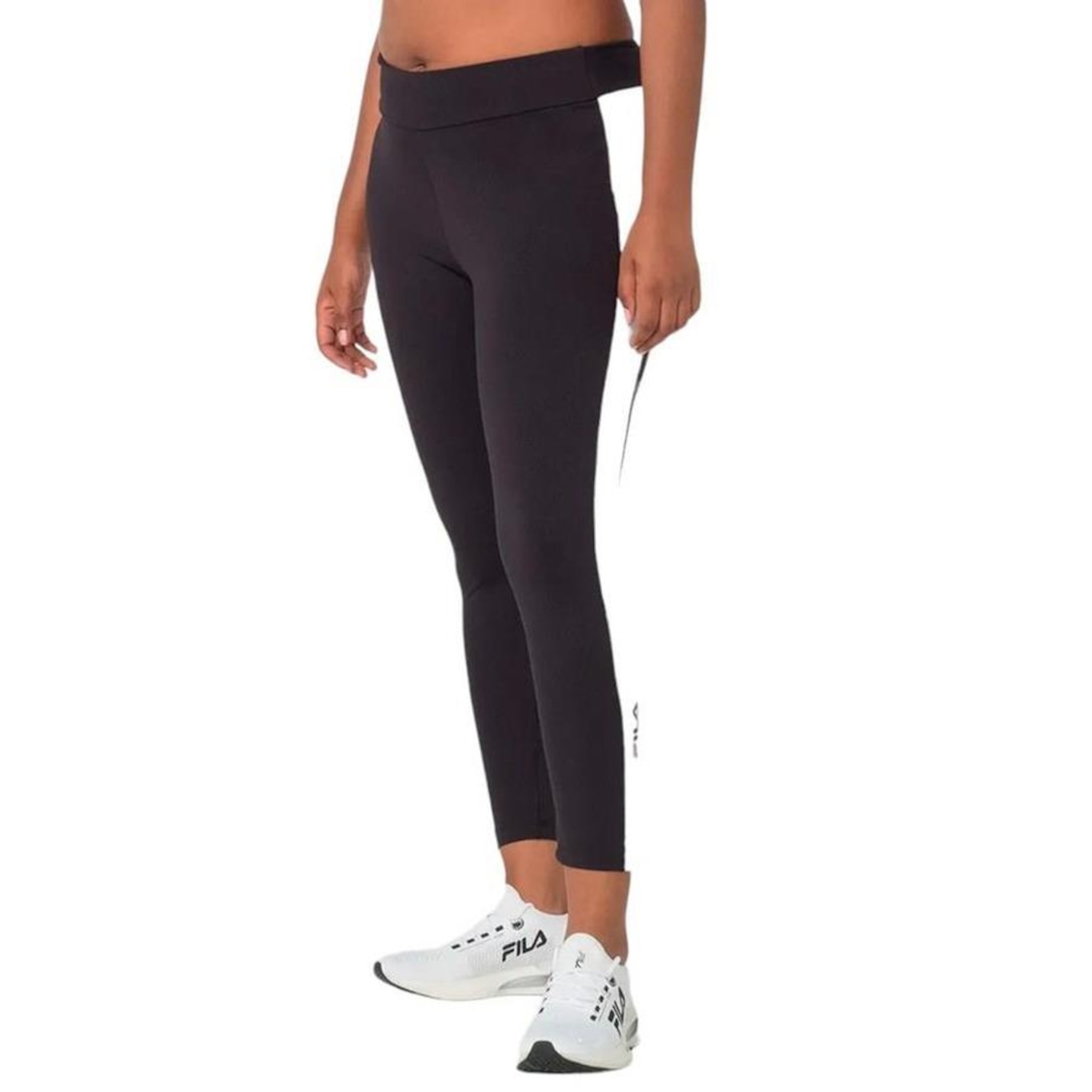 Calça Legging Fila Letter Fit Plus Size - Feminina - Foto 1