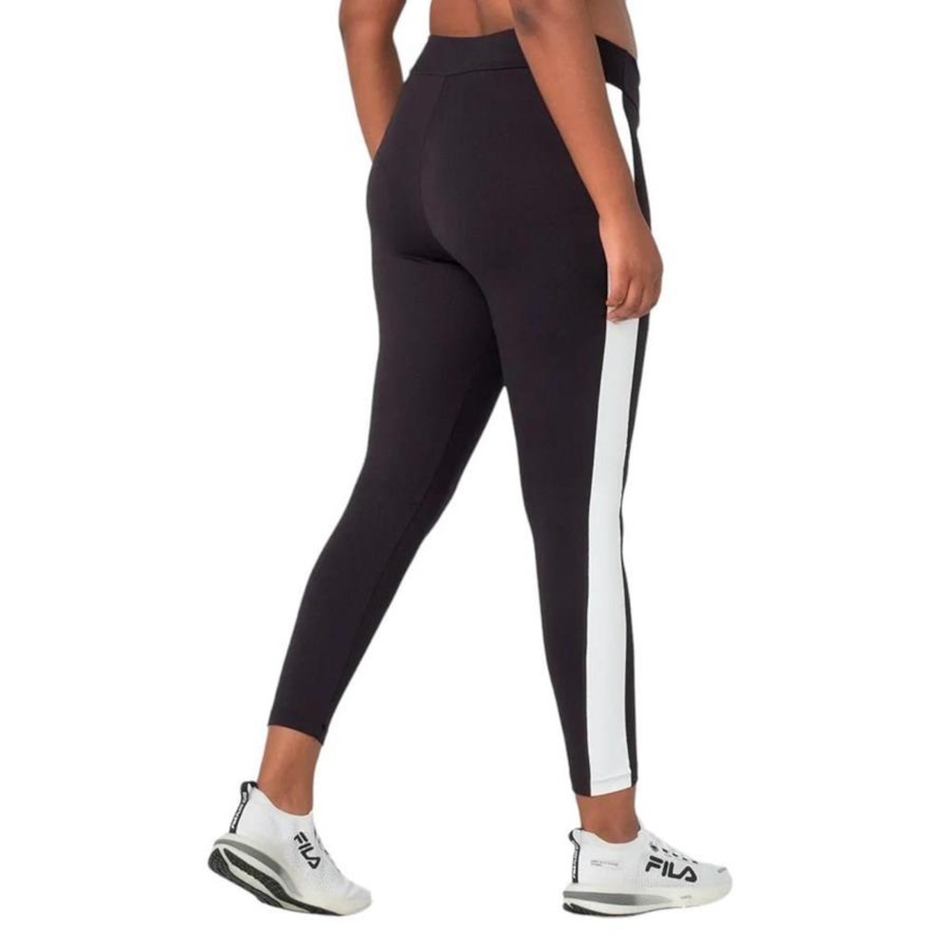 Calça Legging Fila Letter Fit Plus Size - Feminina - Foto 2