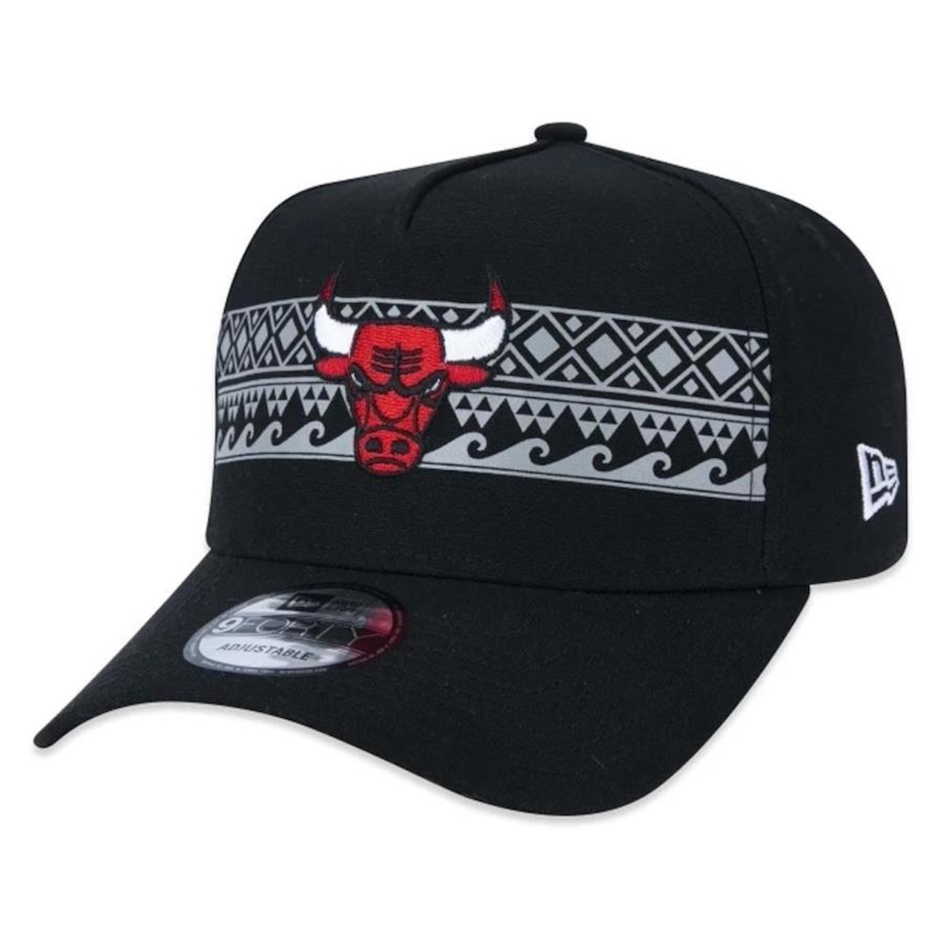 Boné Aba Curva New Era 940 A-Frame Chicago Bulls Cultural Remixes - Snapback - Adulto - Foto 1