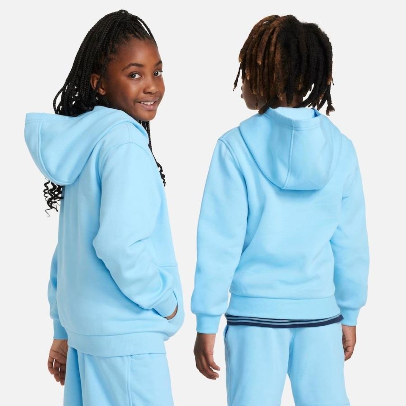 Blusão com Capuz Nike Sportswear Club Fleece - Infantil - Foto 2