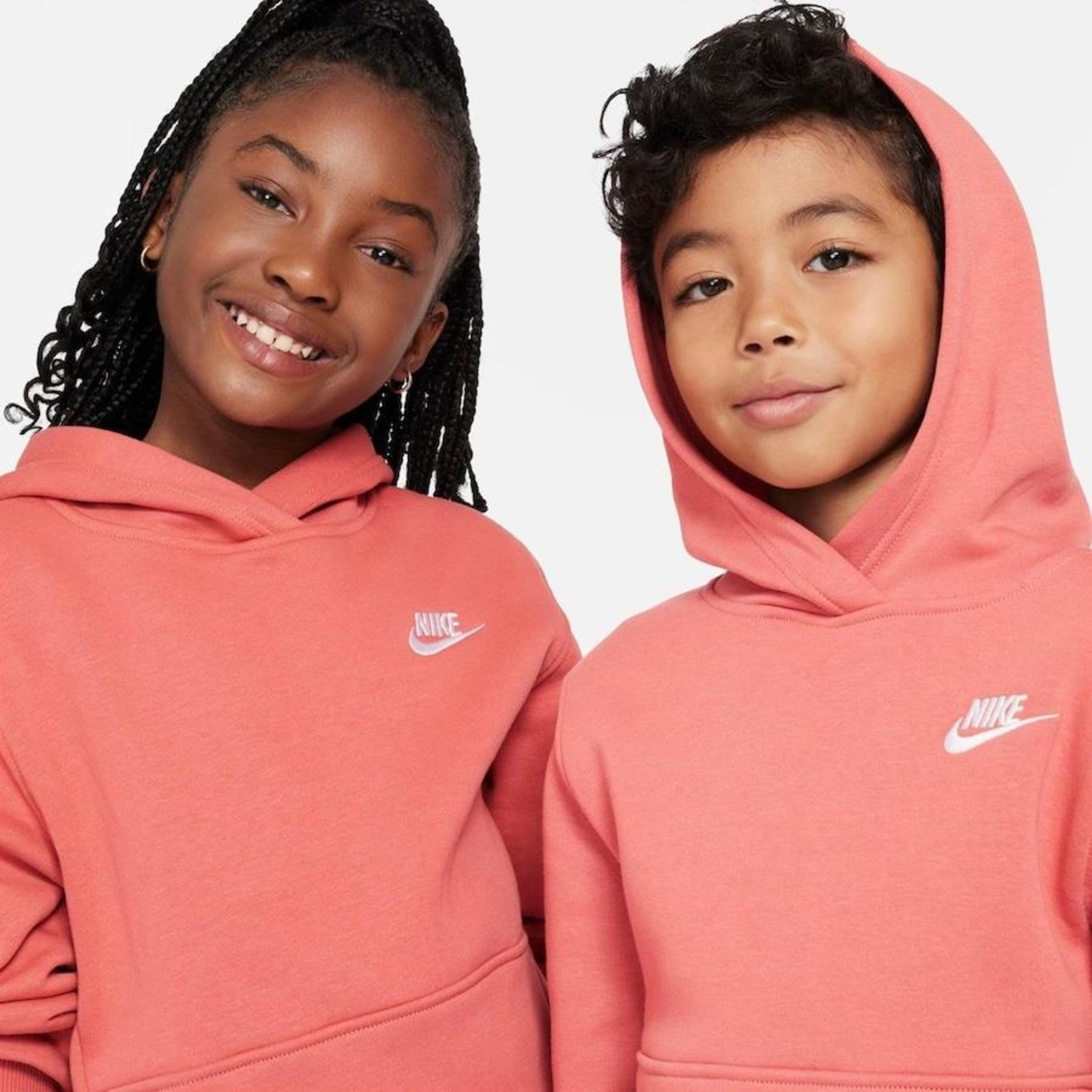 Blusão com Capuz Nike Sportswear Club Fleece - Infantil - Foto 3