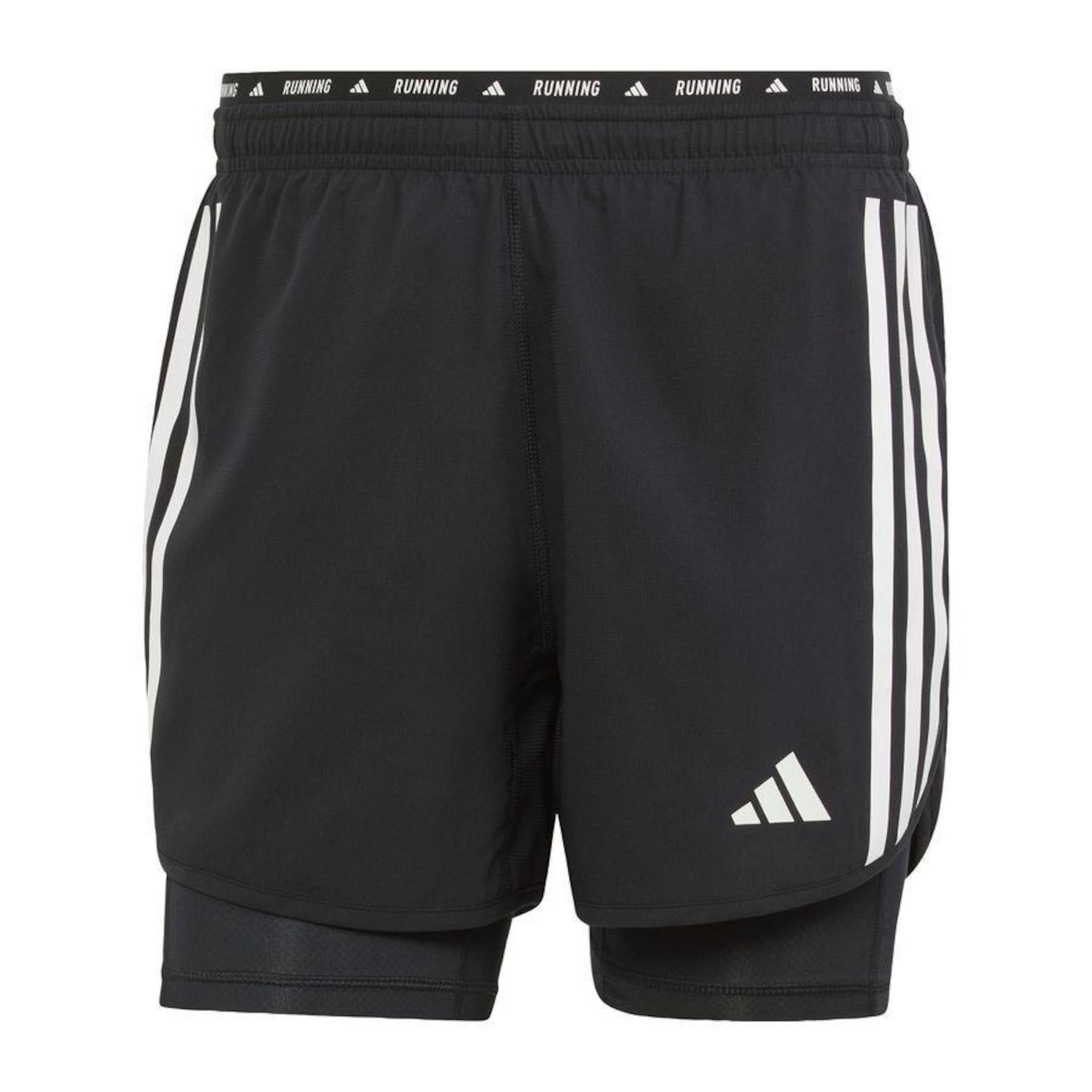 Shorts adidas Own The Run e 3S 2 In 1 S - Masculino - Foto 1