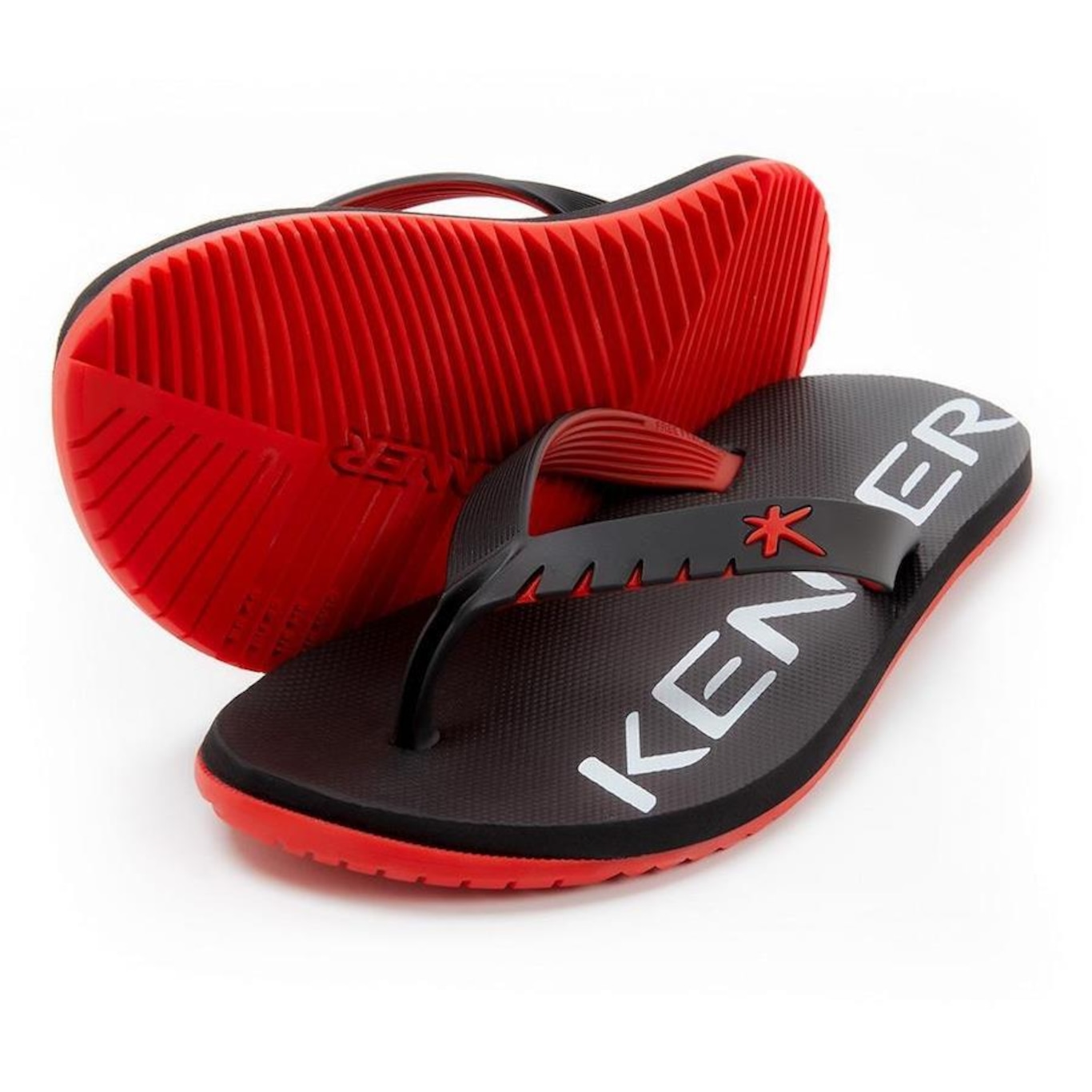 Chinelo Kenner Red High Hok Preto com Vermelho - Foto 1