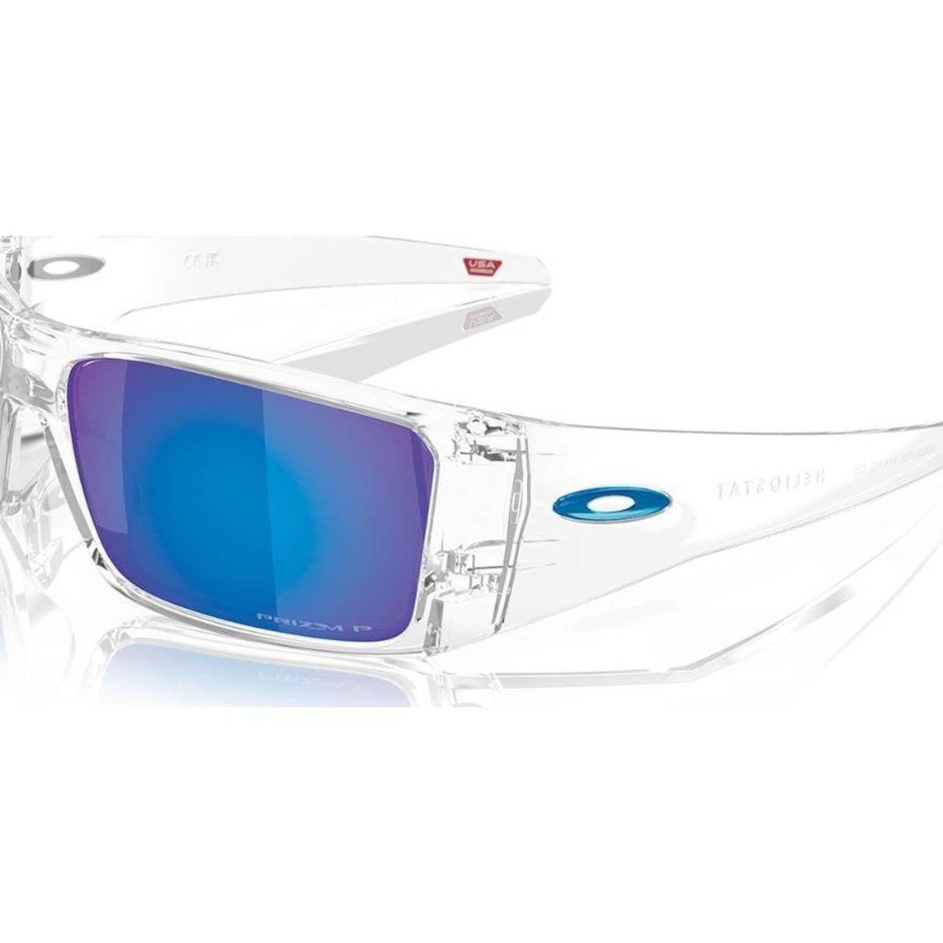 Óculos de de Sol Unissex Oakley Heliostat Clear Prizm Polarizada - Foto 2