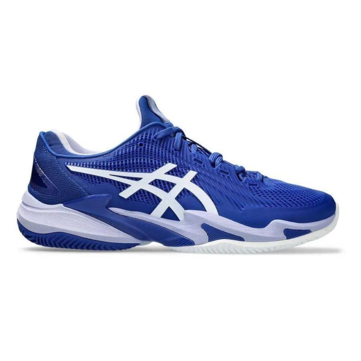 Asics branco e azul best sale