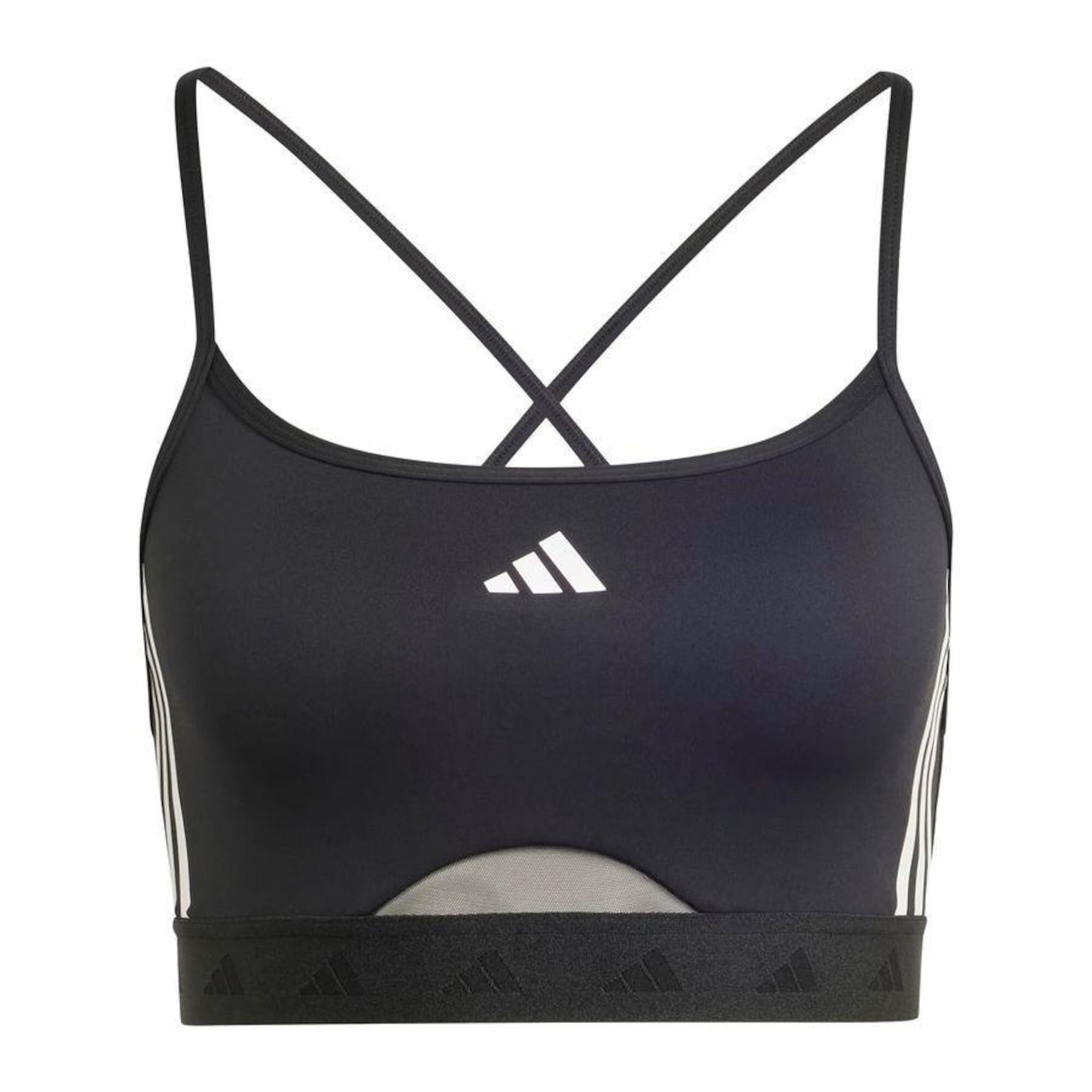 Top Cropped adidas Hyperglam - Feminino - Foto 1