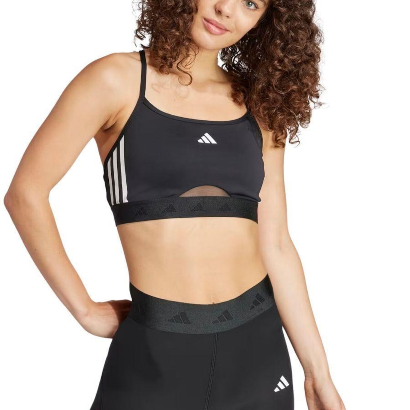 Top Cropped adidas Hyperglam - Feminino - Foto 3