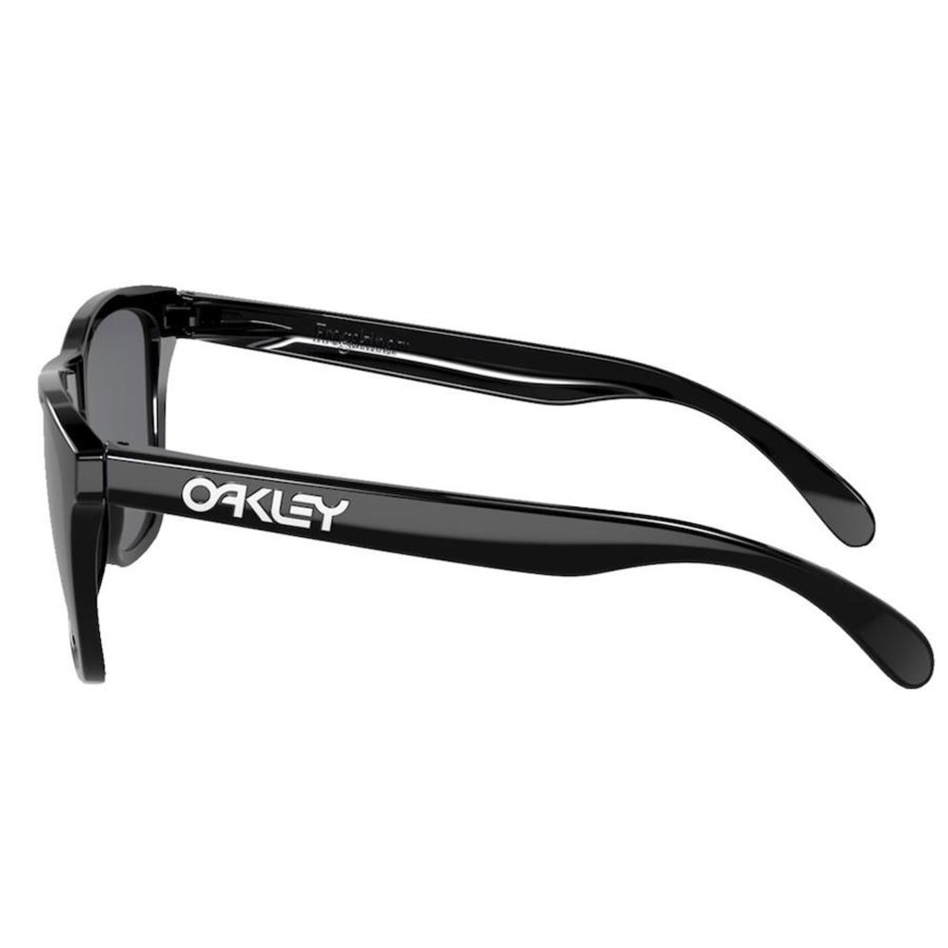 Óculos de Sol Unissex Oakley Frogskins Polished Black Grey - Foto 3