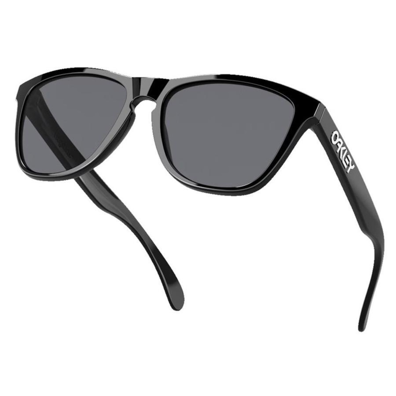 Óculos de Sol Unissex Oakley Frogskins Polished Black Grey - Foto 4