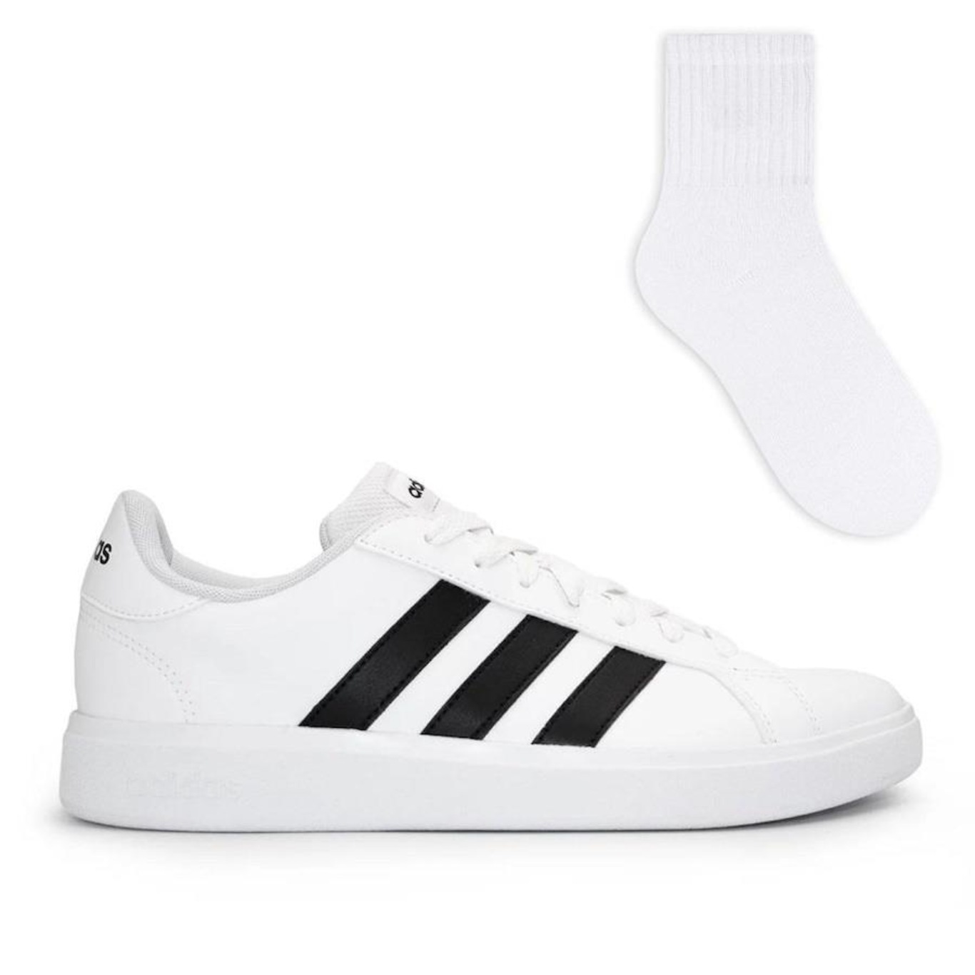 Tênis adidas Masculino Grand Court Base 2.0 Simp + Meia Color Sports Masculino - Foto 1