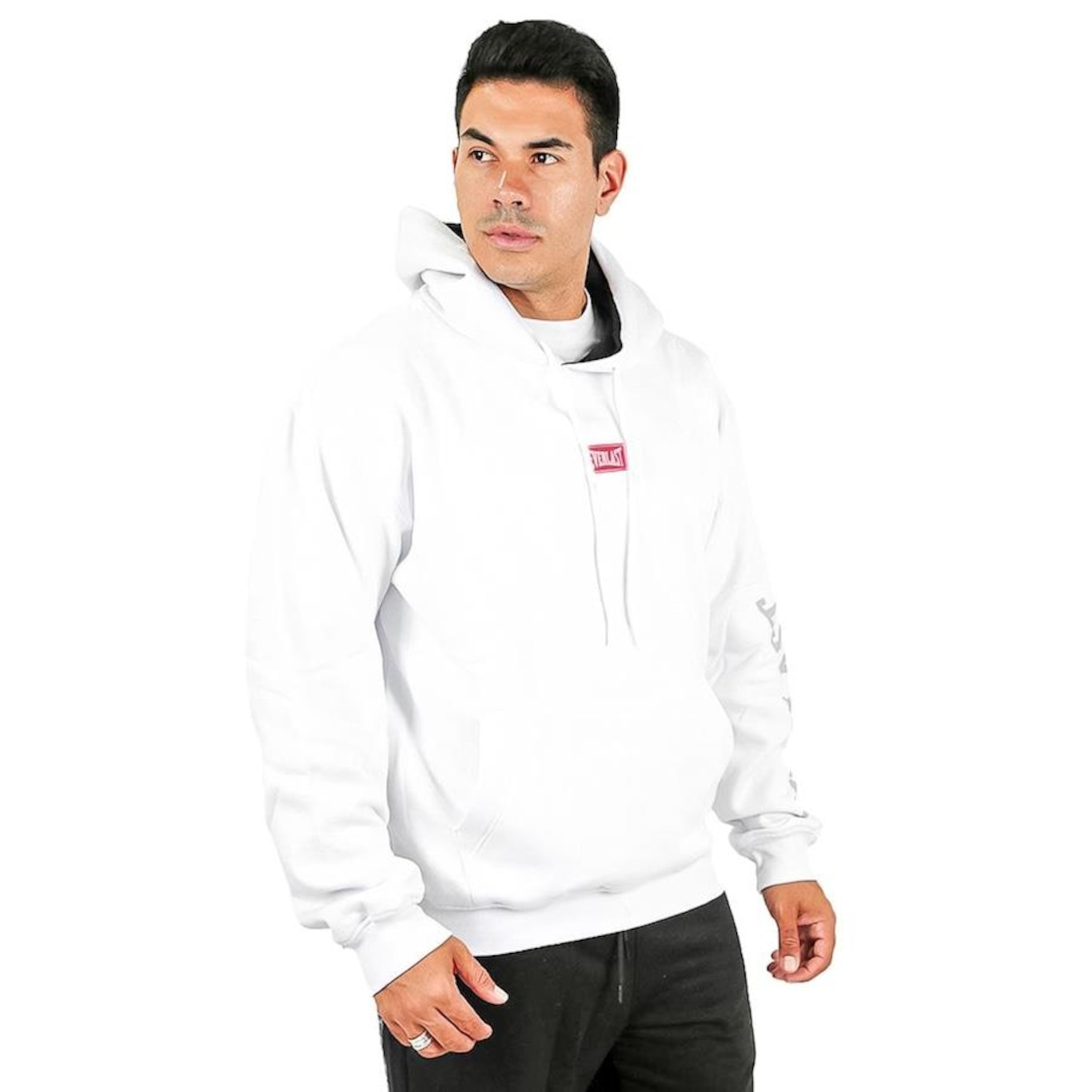 Blusão de Moletom com Capuz Everlast Essential Patch - Masculino - Foto 2