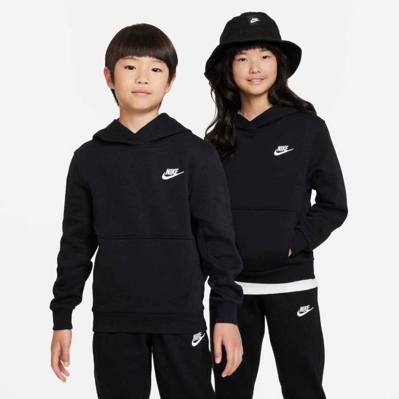 Blusão com Capuz Nike Sportswear Club Fleece - Infantil - Foto 1