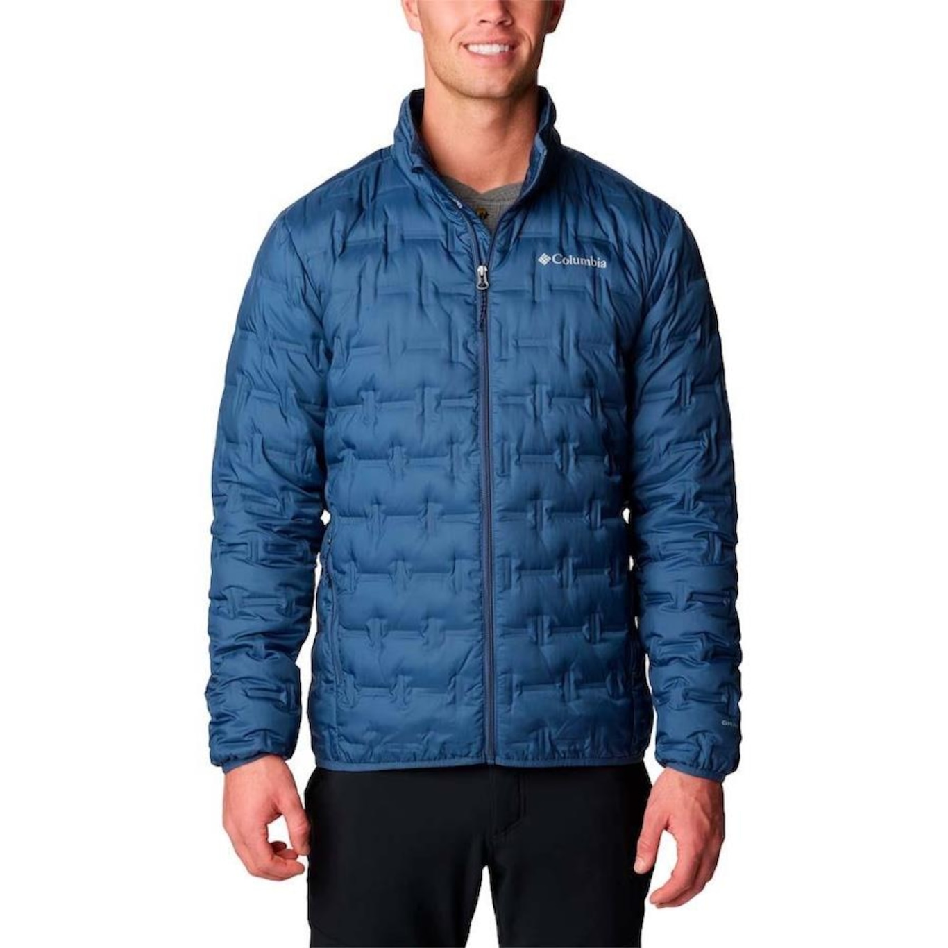 Jaqueta Columbia Down Delta Ridge Azul Dark Masculina - Foto 1