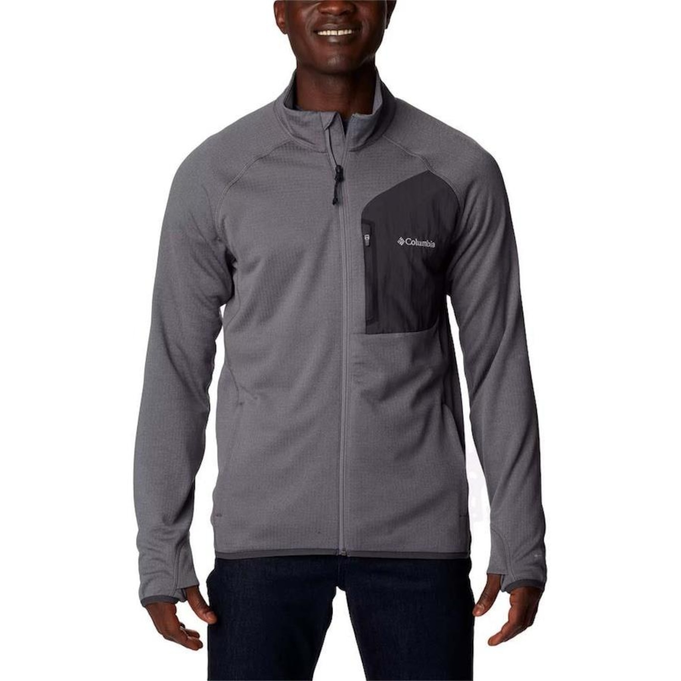 Jaqueta Columbia Triple Canyon Full Zip Cinza Masculino - Foto 1