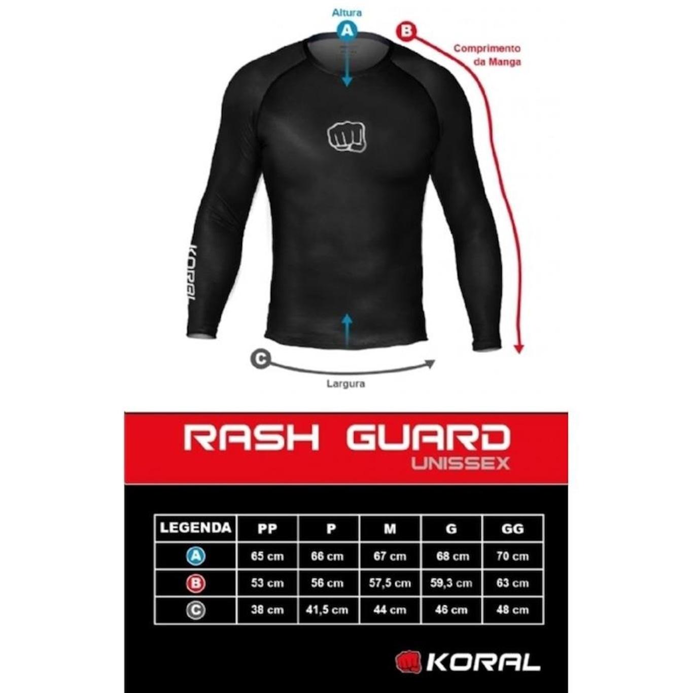 Rash Guard Koral Manga Longa Kombat - Masculino - Foto 5