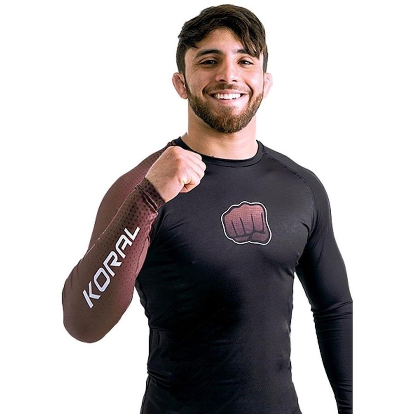 Rash Guard Koral Manga Longa Kombat - Masculino - Foto 3