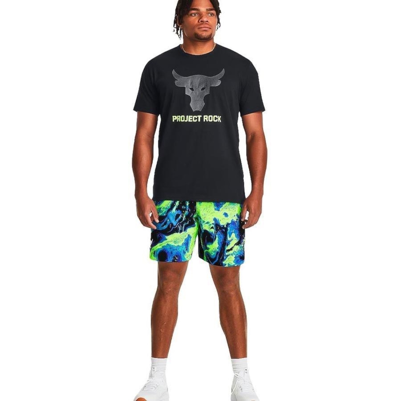 Camiseta Under Armour Brahma Bull Pjt Rock Preto Masculino - Foto 3