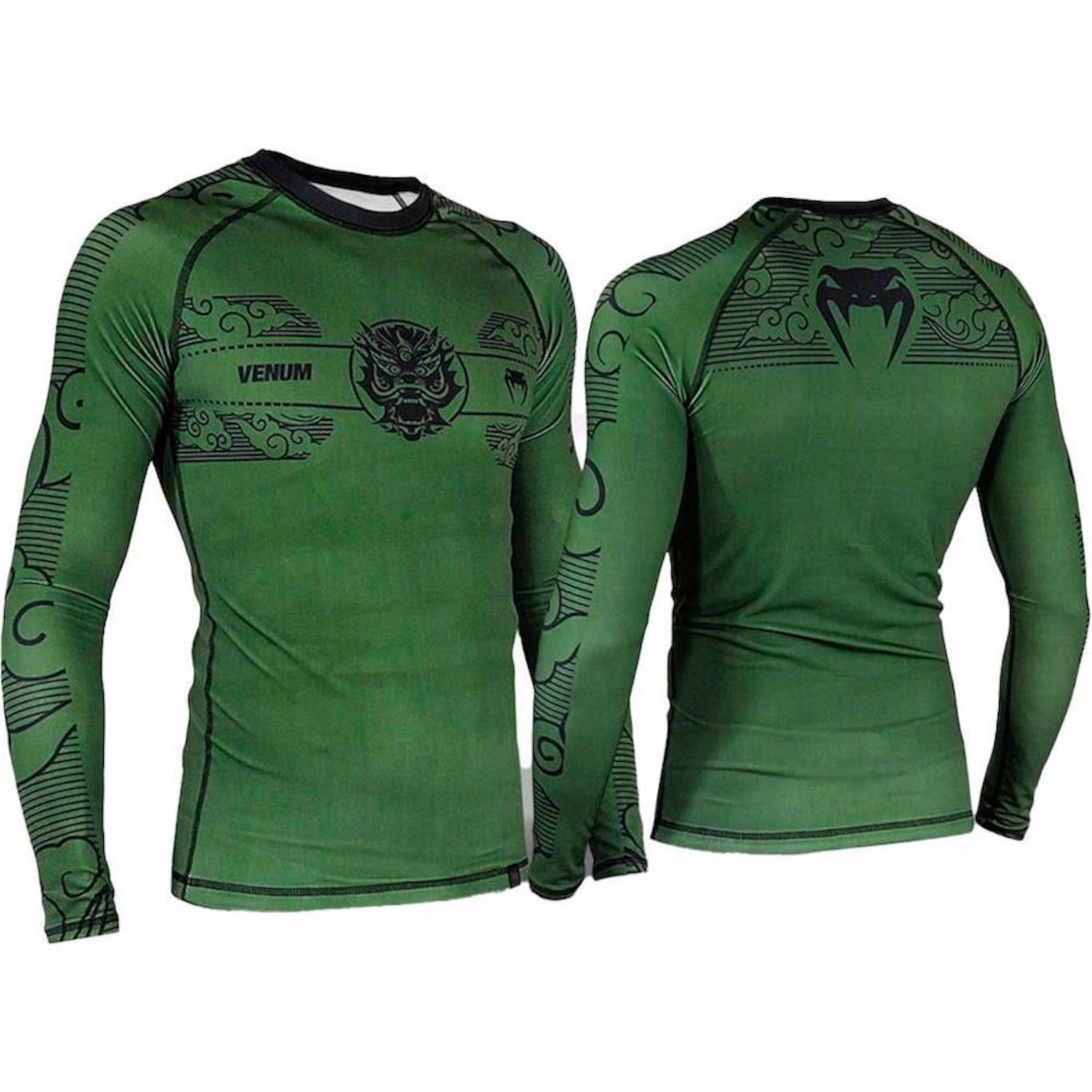 Rashguard Venum Manga Longa Dragon Army - Masculino - Foto 4