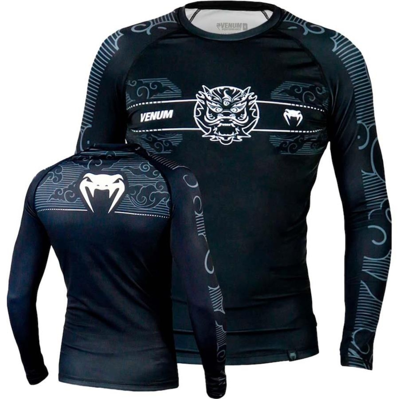 Rashguard Venum Manga Longa Dragon Dark - Masculino - Foto 5