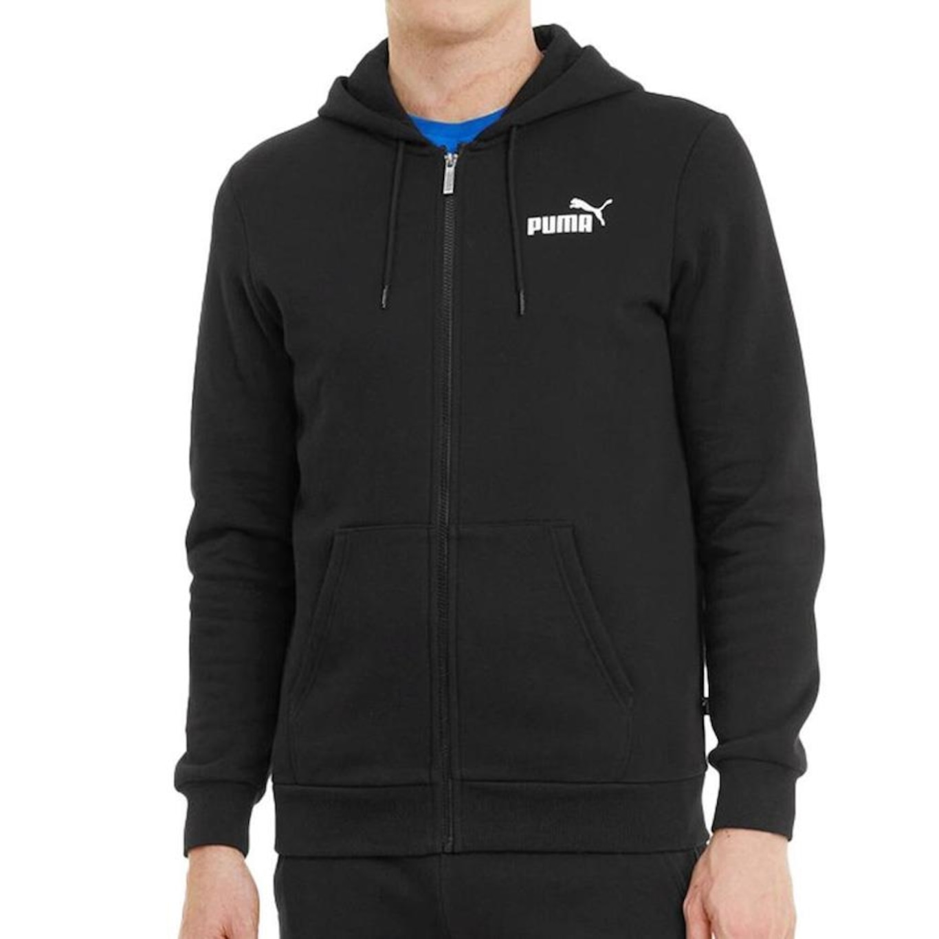 Blusão de Moletom com Capuz Puma Aberto Ess Small Logo - Masculino - Foto 3