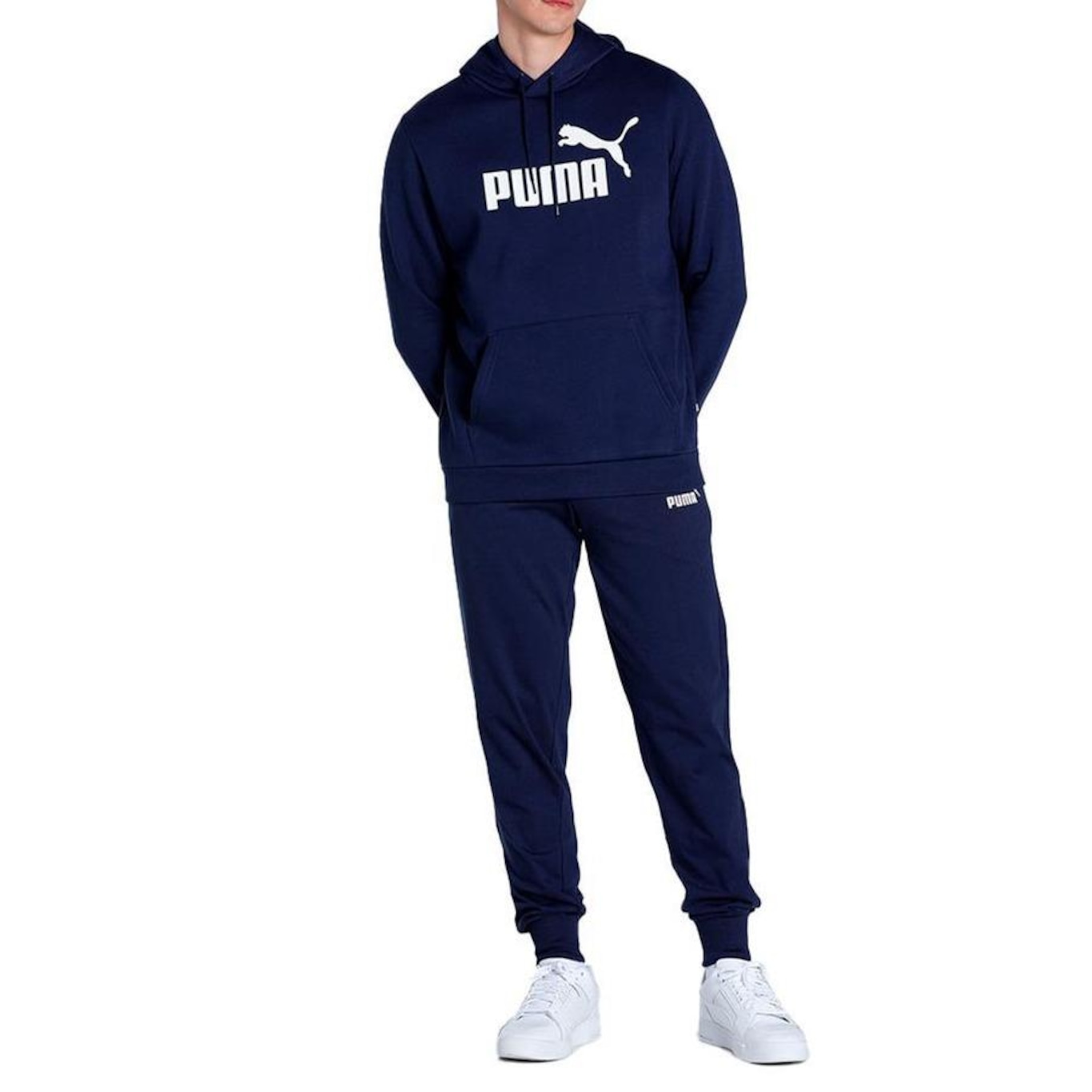 Blusão de Moletom com Capuz Puma Canguru Ess Big Logo - Masculino - Foto 5