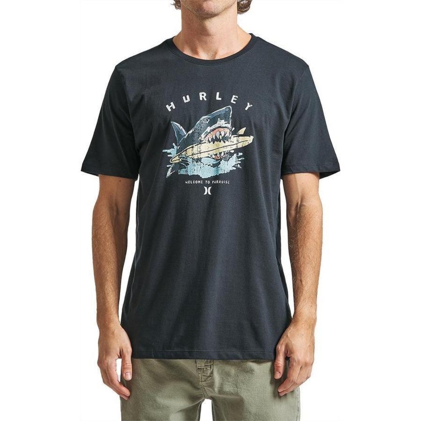 Camiseta Hurley Jaws Sm24 - Masculina - Foto 1