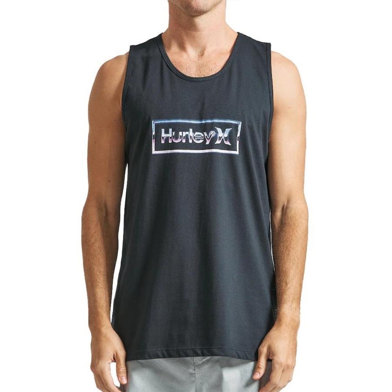 Regata Hurley Chrome Oversize Sm24 Masculina Preto - Foto 1