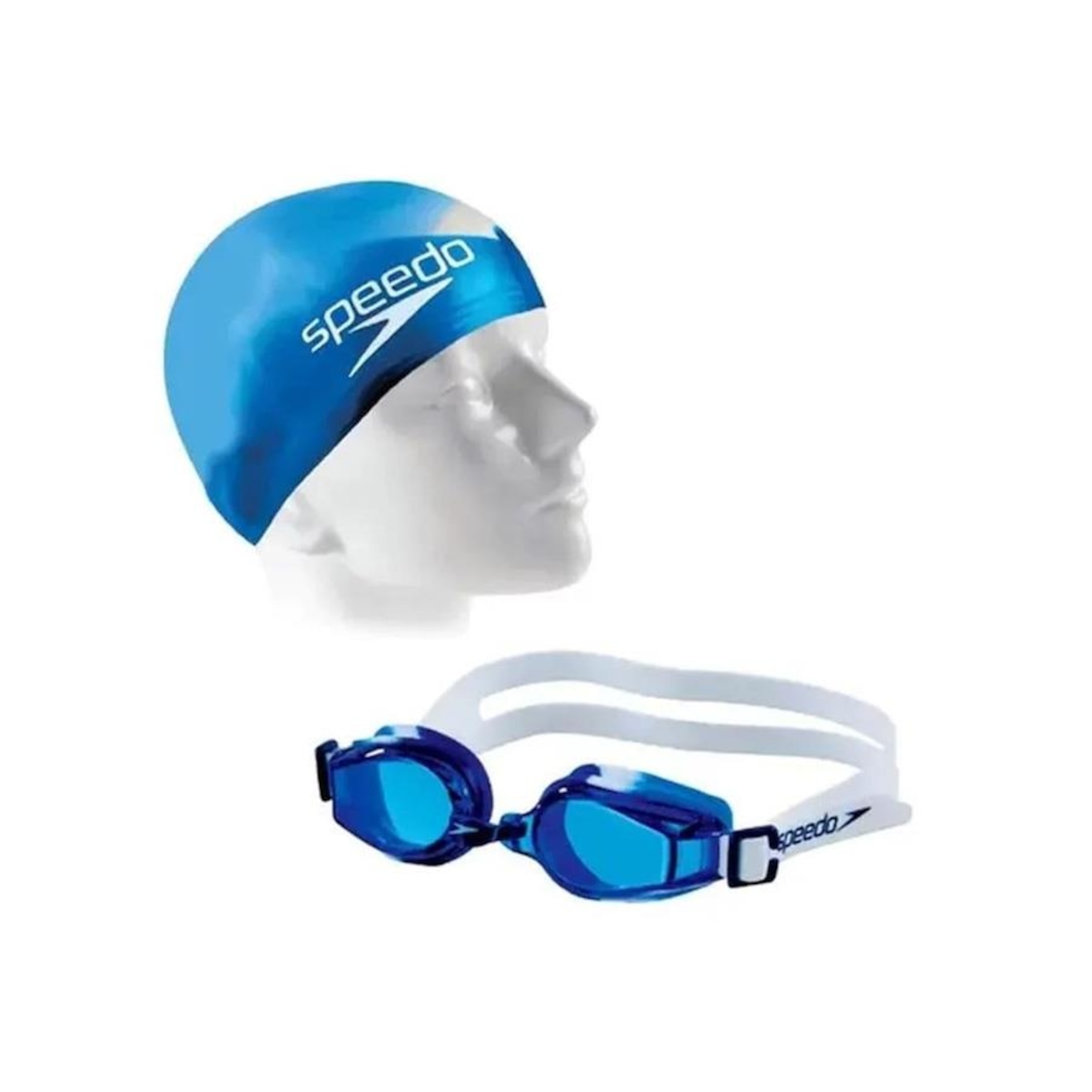 Kit Swim Junior Óculos + Touca Speedo Azul - Foto 1