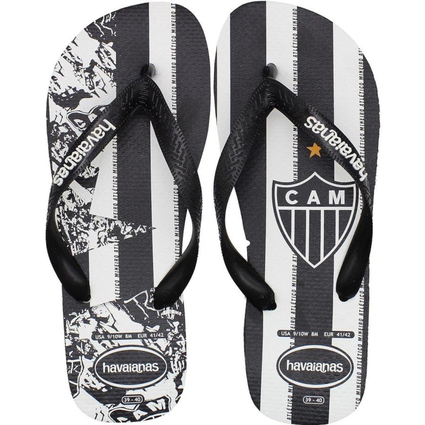 Chinelo de Dedo Havaianas Top Times Atlético Mineiro - Masculino - Foto 1