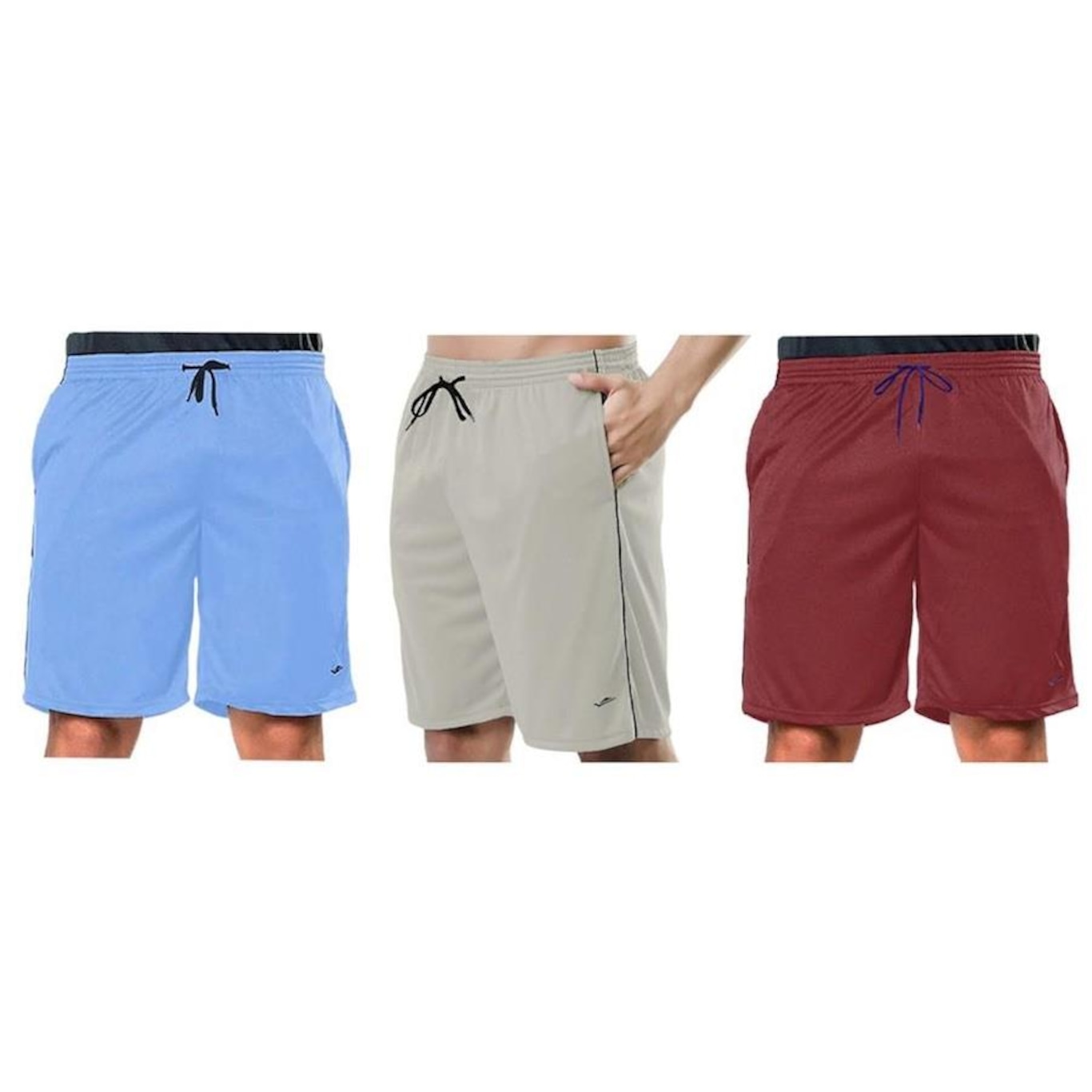 Kit Bermudas Elite Comfort - 3 Unidades - Masculina - Foto 1