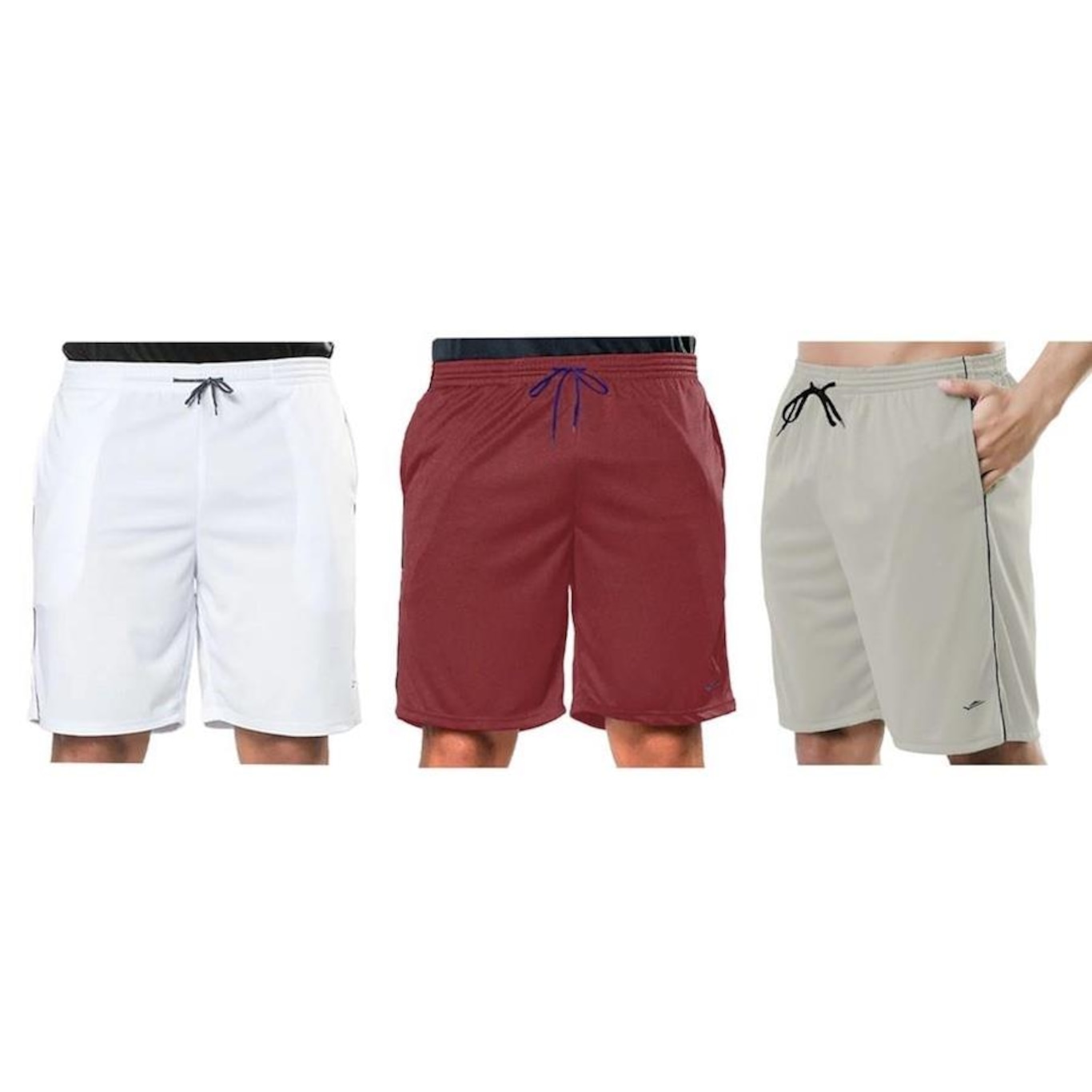 Kit Bermudas Elite Comfort - 3 Unidades - Masculina - Foto 1