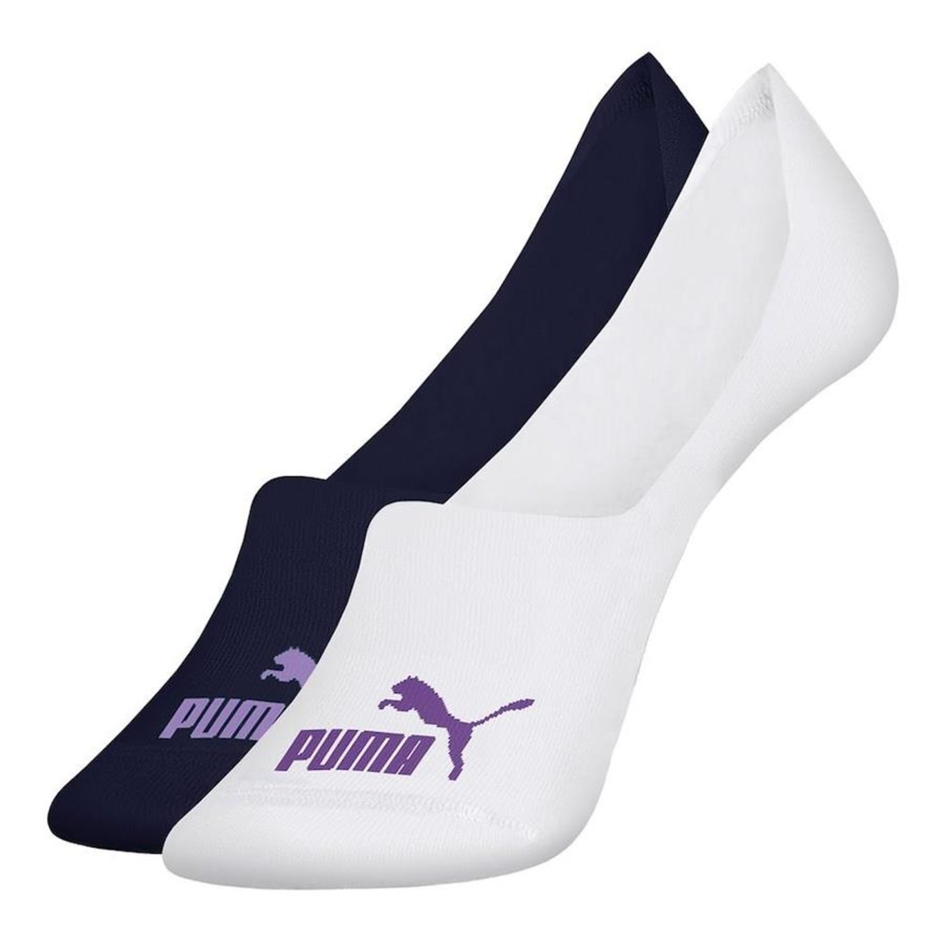 Kit Meias Puma Sapatilha Invisível - 2 Pares - Feminina - Foto 1