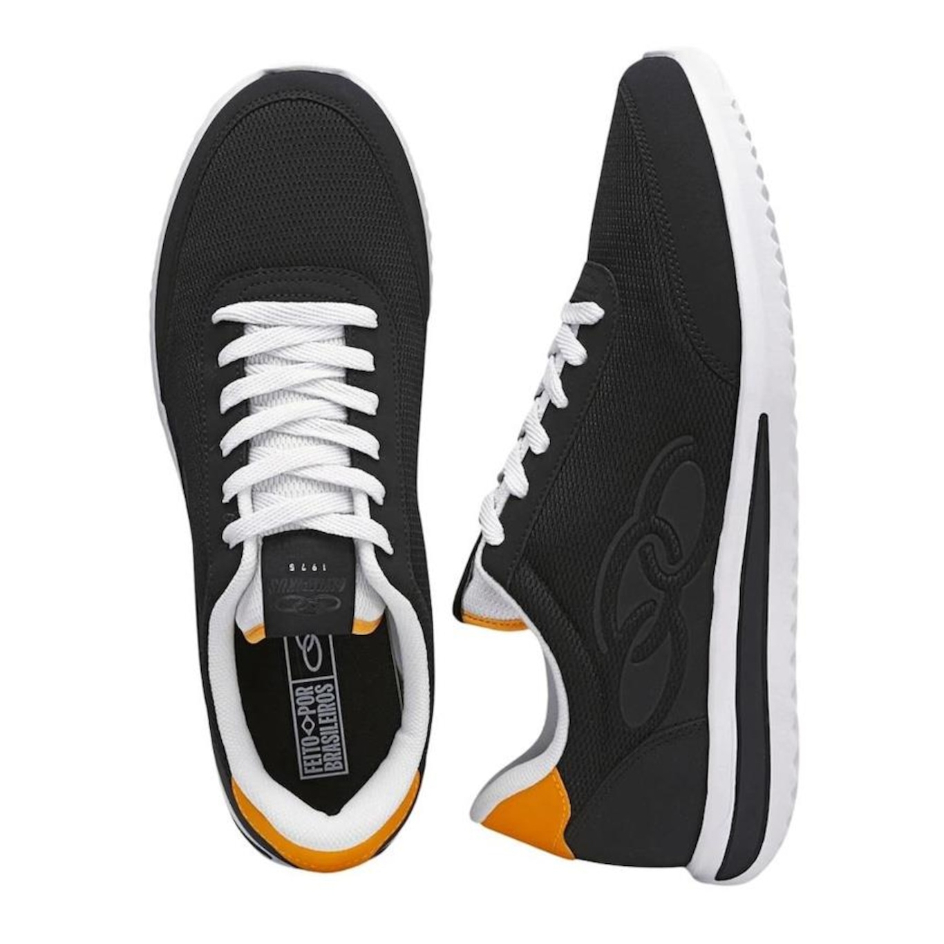 Tênis Olympikus Poseidon Casual Preto e Amarelo - Masculino - Foto 4