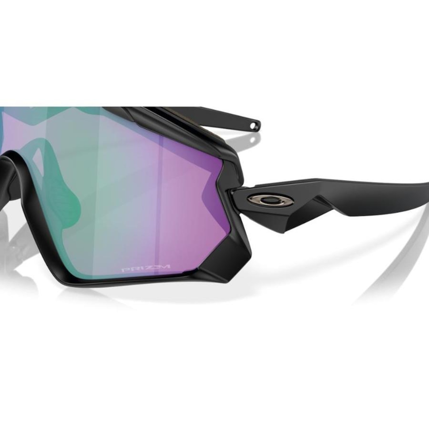 Óculos Performance Unissex Oakley Wind Jacket Matte Black Prizm Jade - Foto 2