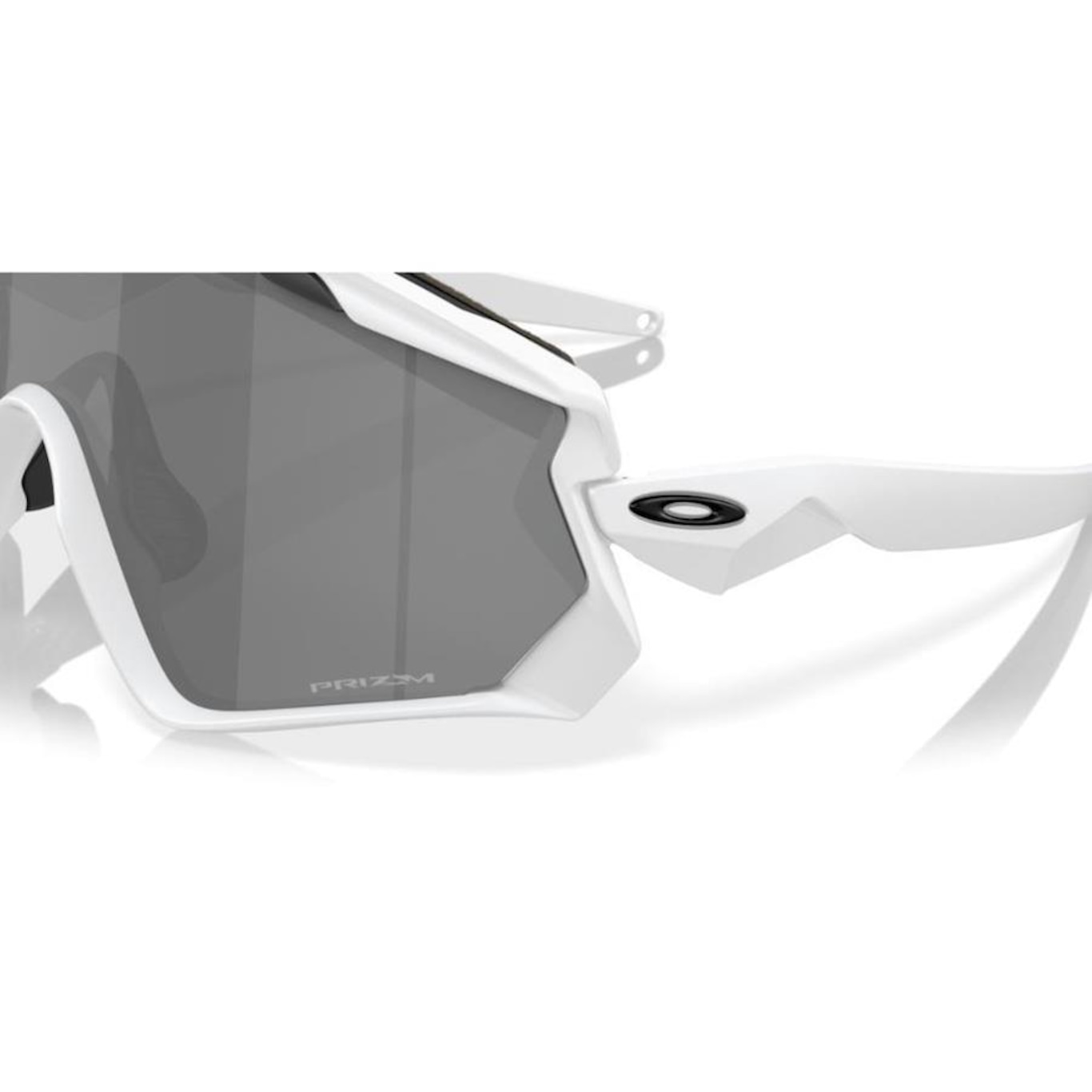 Óculos de Sol Unissex Oakley Wind Jacket 2.0 Matte White Prizm Black - Foto 2