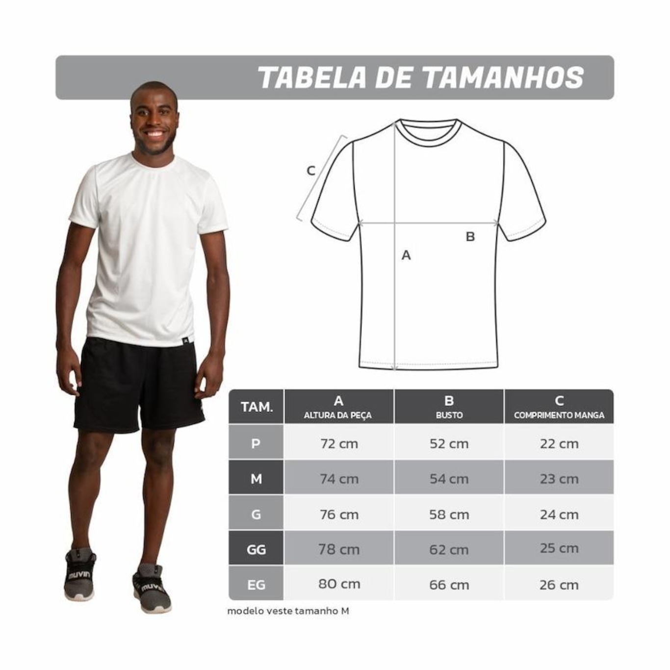 Kit 3 Camiseta Algodão Sportswear Muvin - Masculino - Foto 2