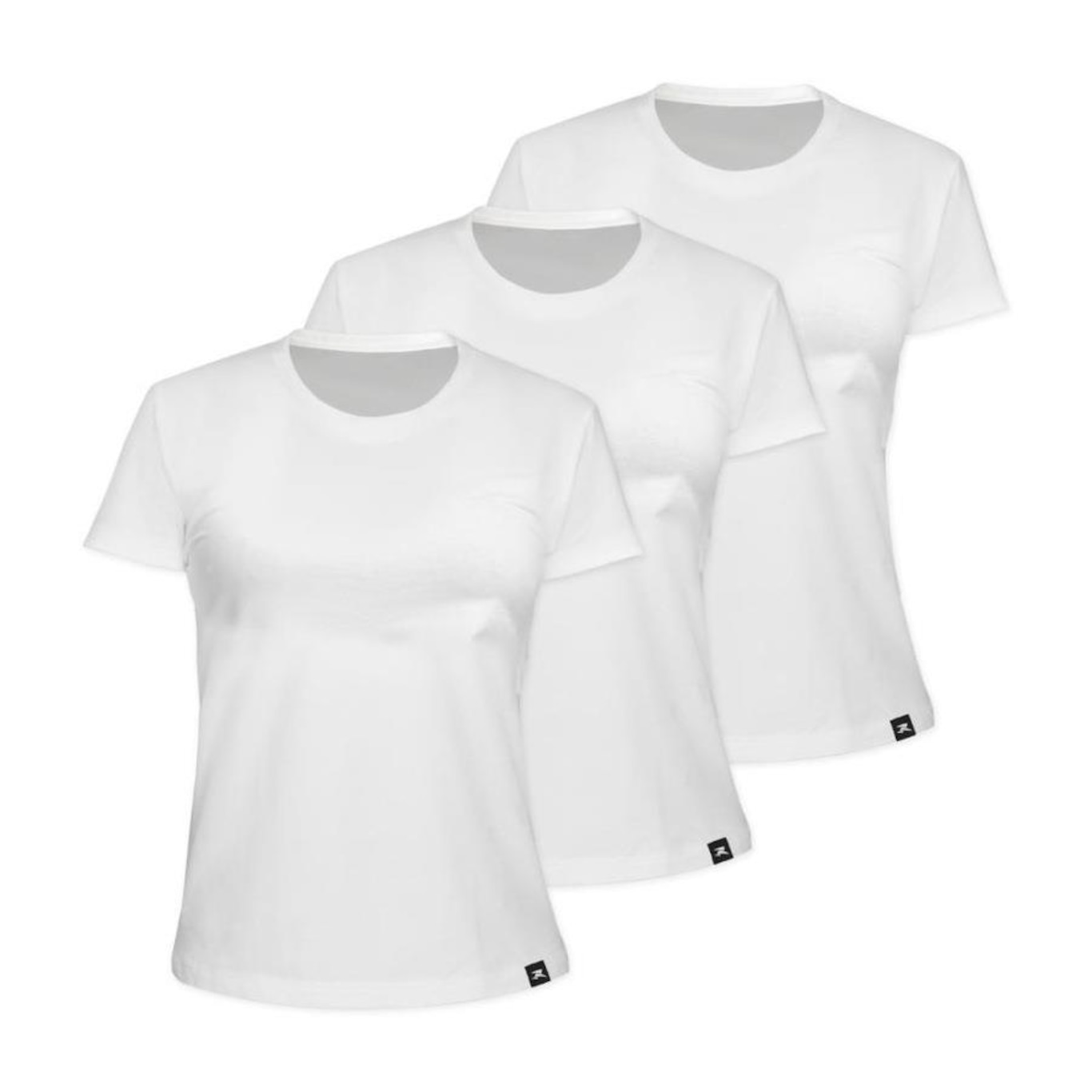 Kit 3 Camisetas Muvin Algodão Sportswear - Feminino - Foto 5