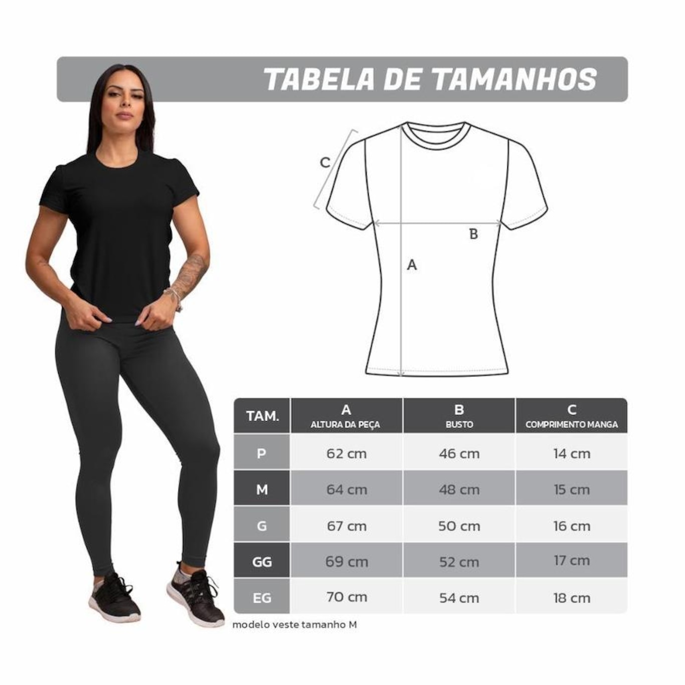 Kit 3 Camisetas Muvin Algodão Sportswear - Feminino - Foto 4