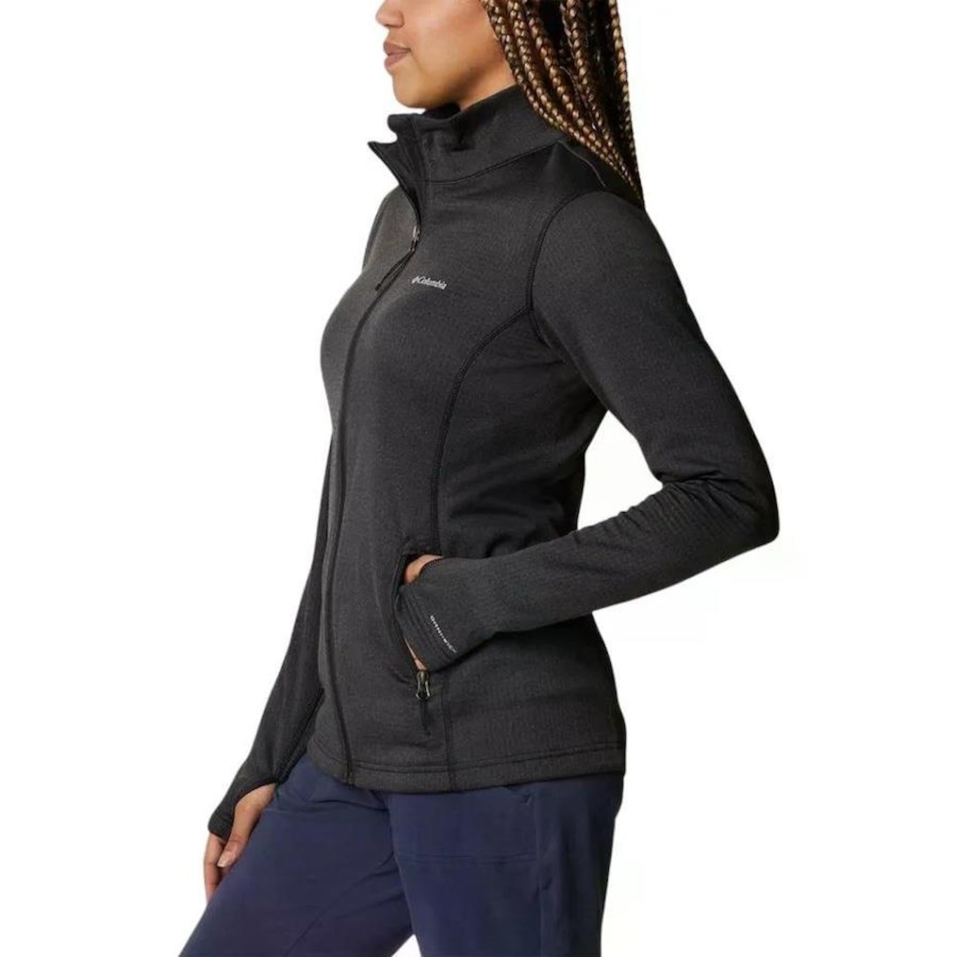 Jaqueta sem Capuz Fleece Columbia Park View Grid Full Zip - Feminina - Foto 3