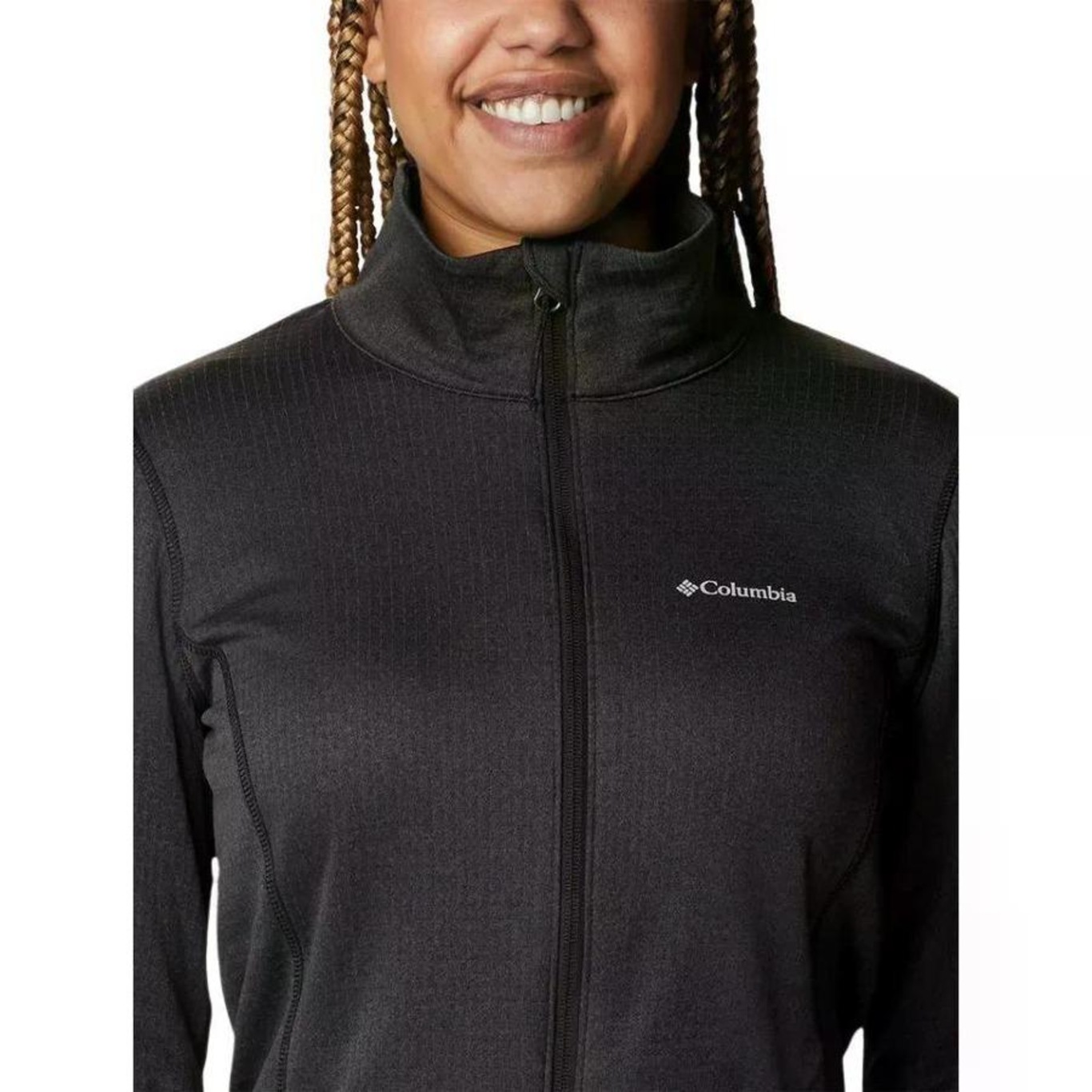 Jaqueta sem Capuz Fleece Columbia Park View Grid Full Zip - Feminina - Foto 4