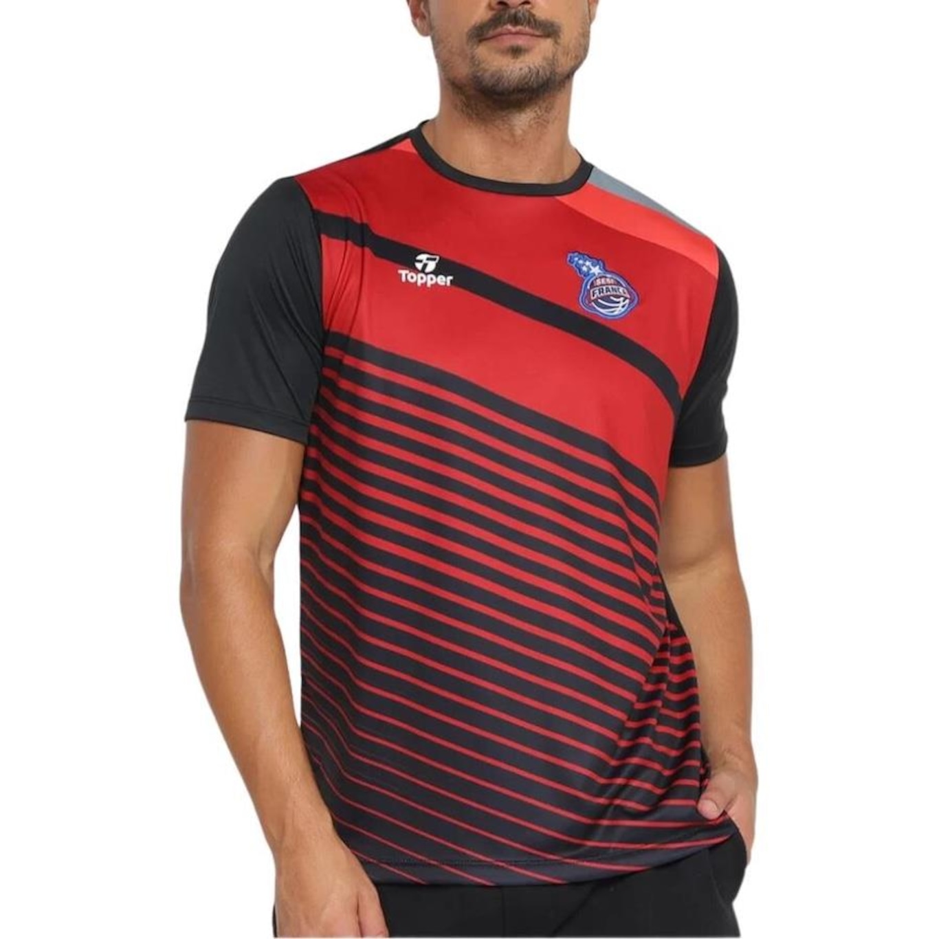 Camisa Aquecimento Sesi Franca Topper - Masculina - Foto 2