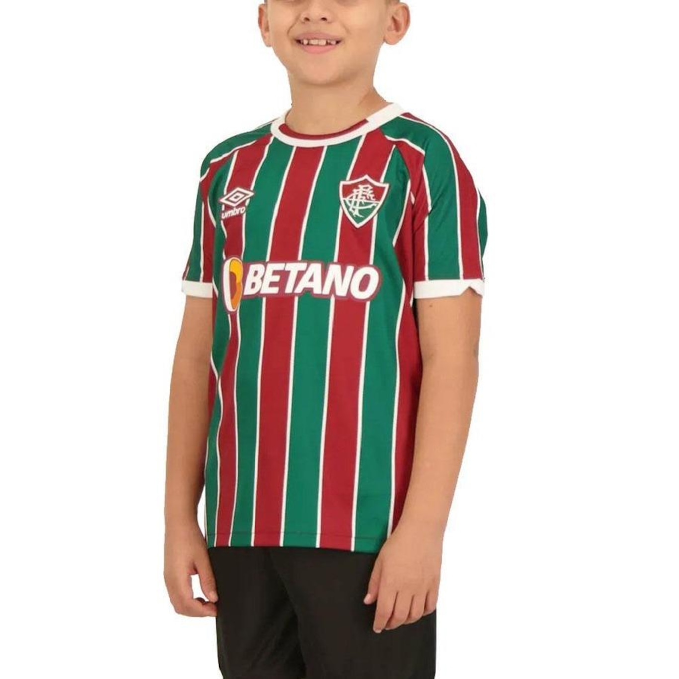 Camisa do Fluminense Juv. Of. 1 2023 Umbro - Infantil - Foto 3