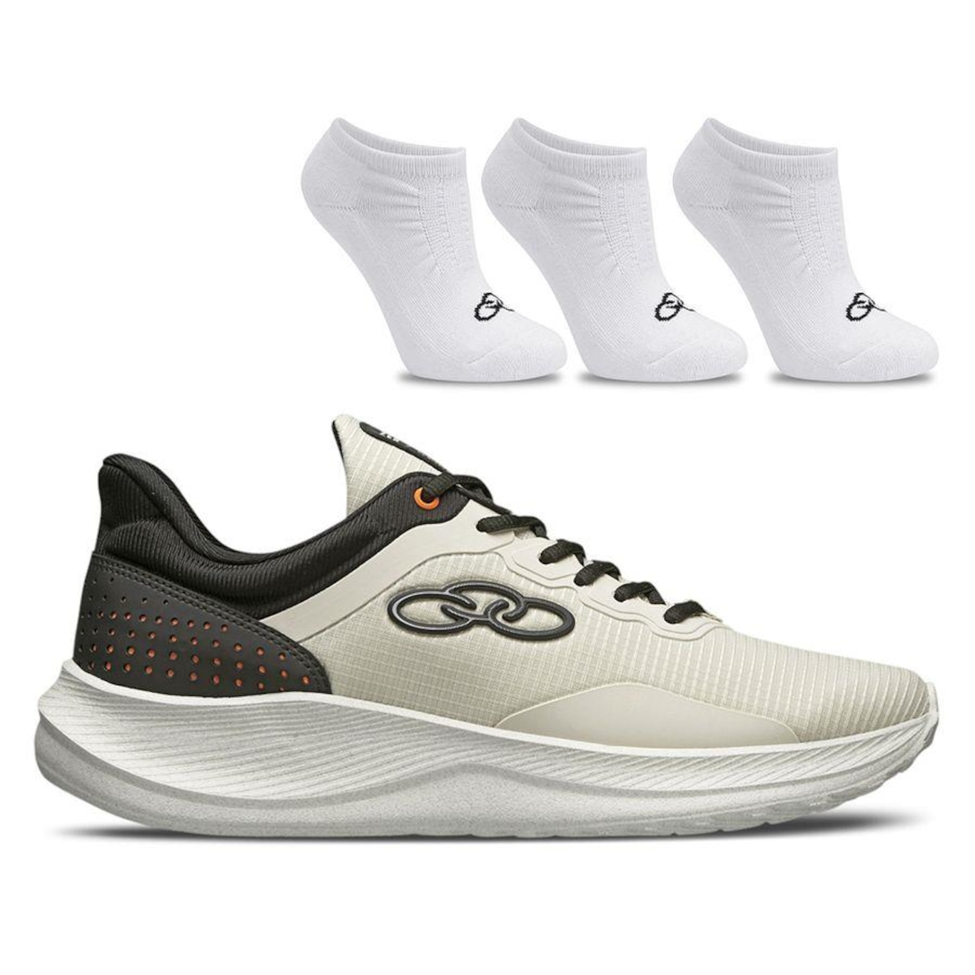 Tênis Olympikus Zex + 3 Pares de Meia Cano Invisível - Masculino - Foto 1