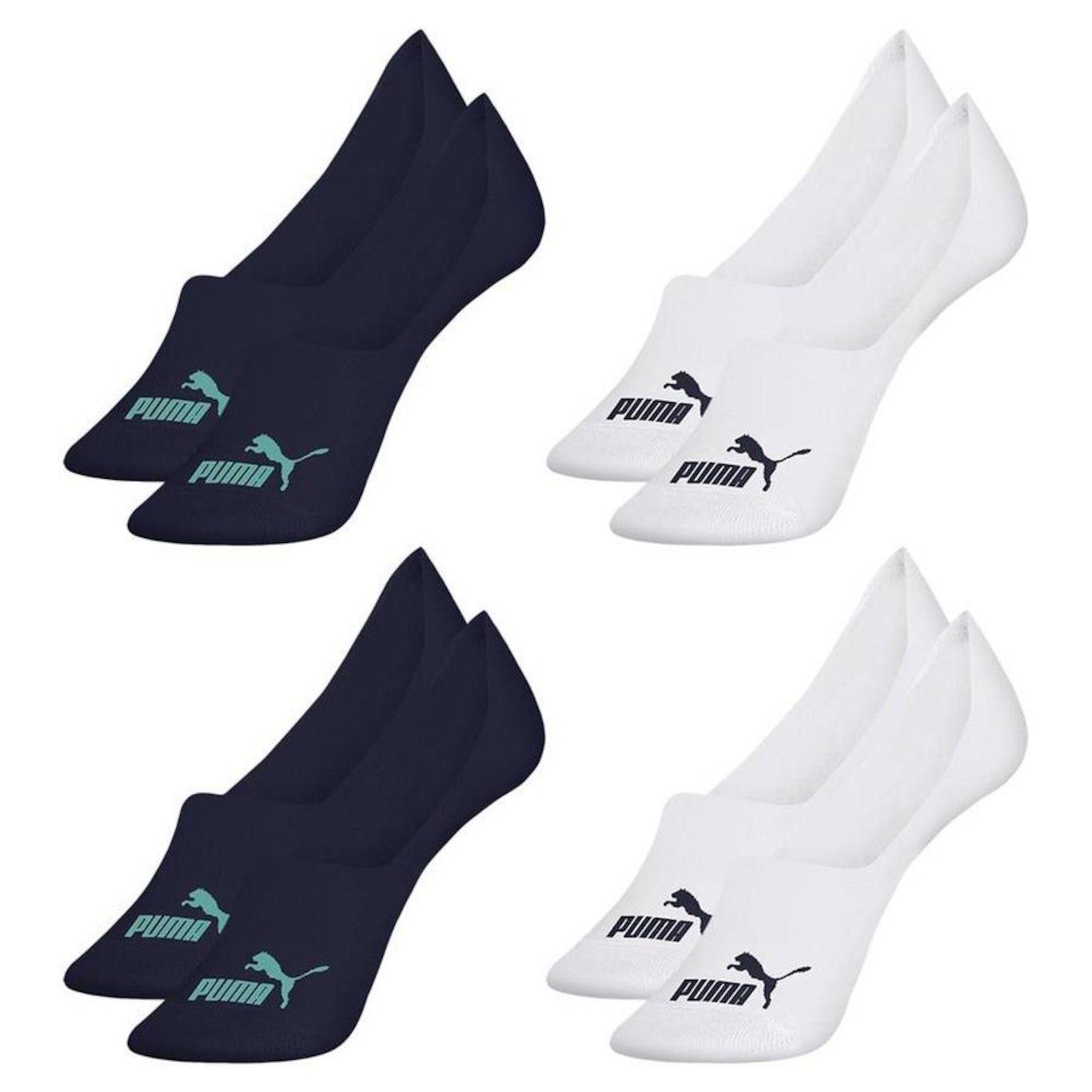 Kit Meias Puma Esportiva - 4 Pares - Masculina - Foto 1